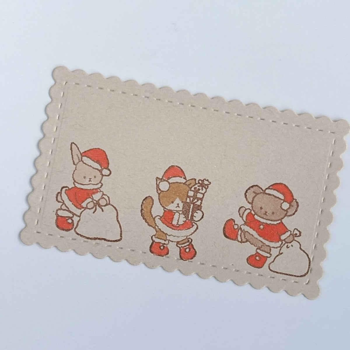 Happy Seed Stamp – Santa Plush Rabbit