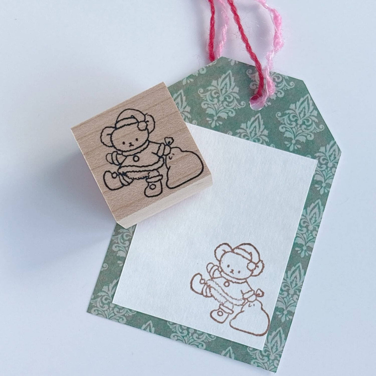 Happy Seed Stamp – Santa Teddy Bear