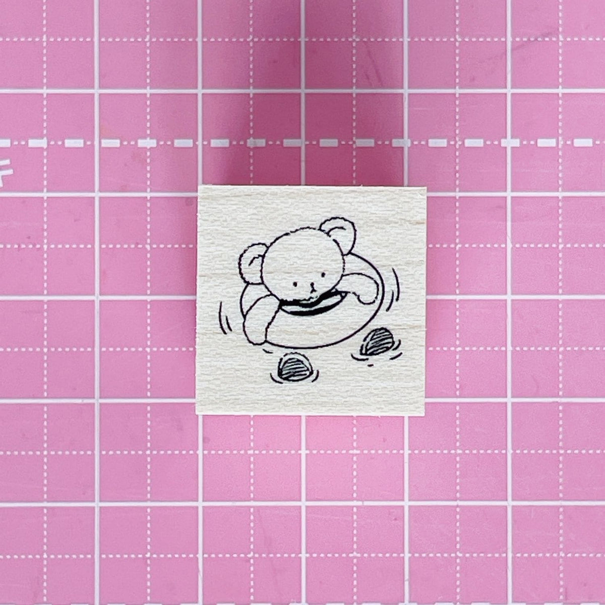 Happy Seed Stamp – Teddy Bear with Swim Ring