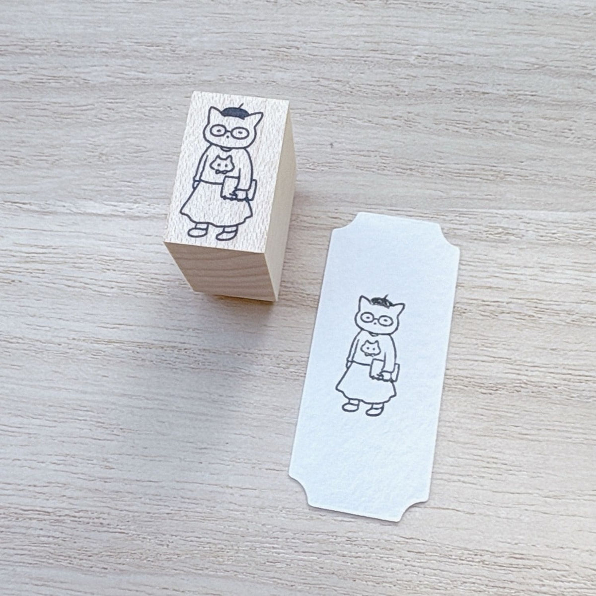 Happy Seed Stamp – Writer Cat