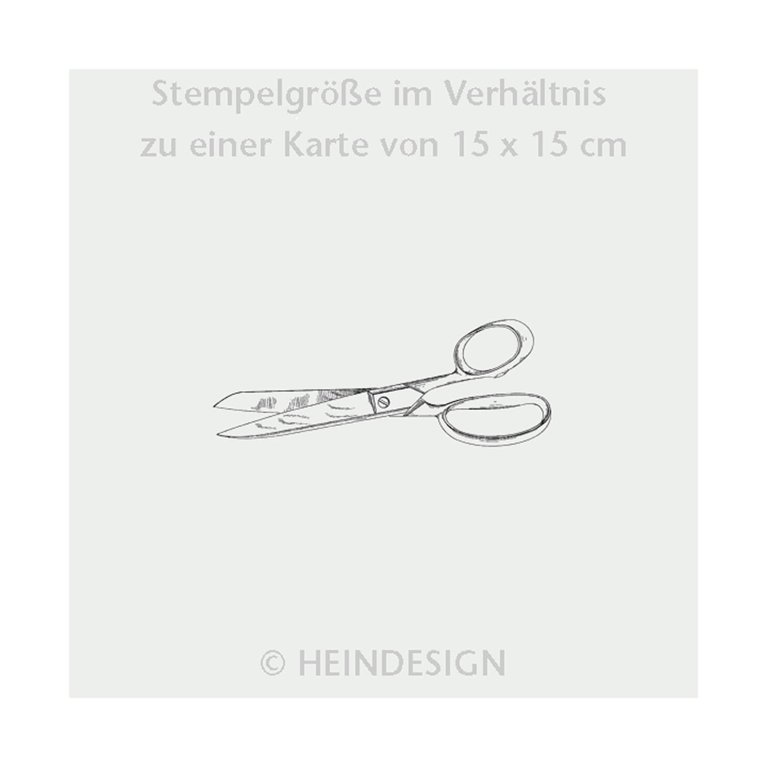 Heindesign Rubber Stamp – Scissors – Nagi