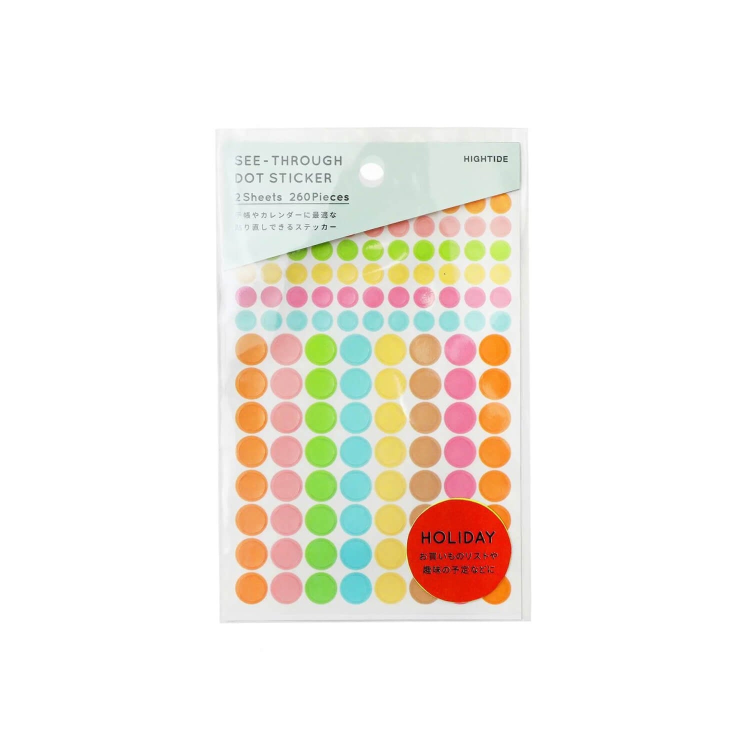 Hightide Penco Removable See-Through Dot Sticker - Pastel