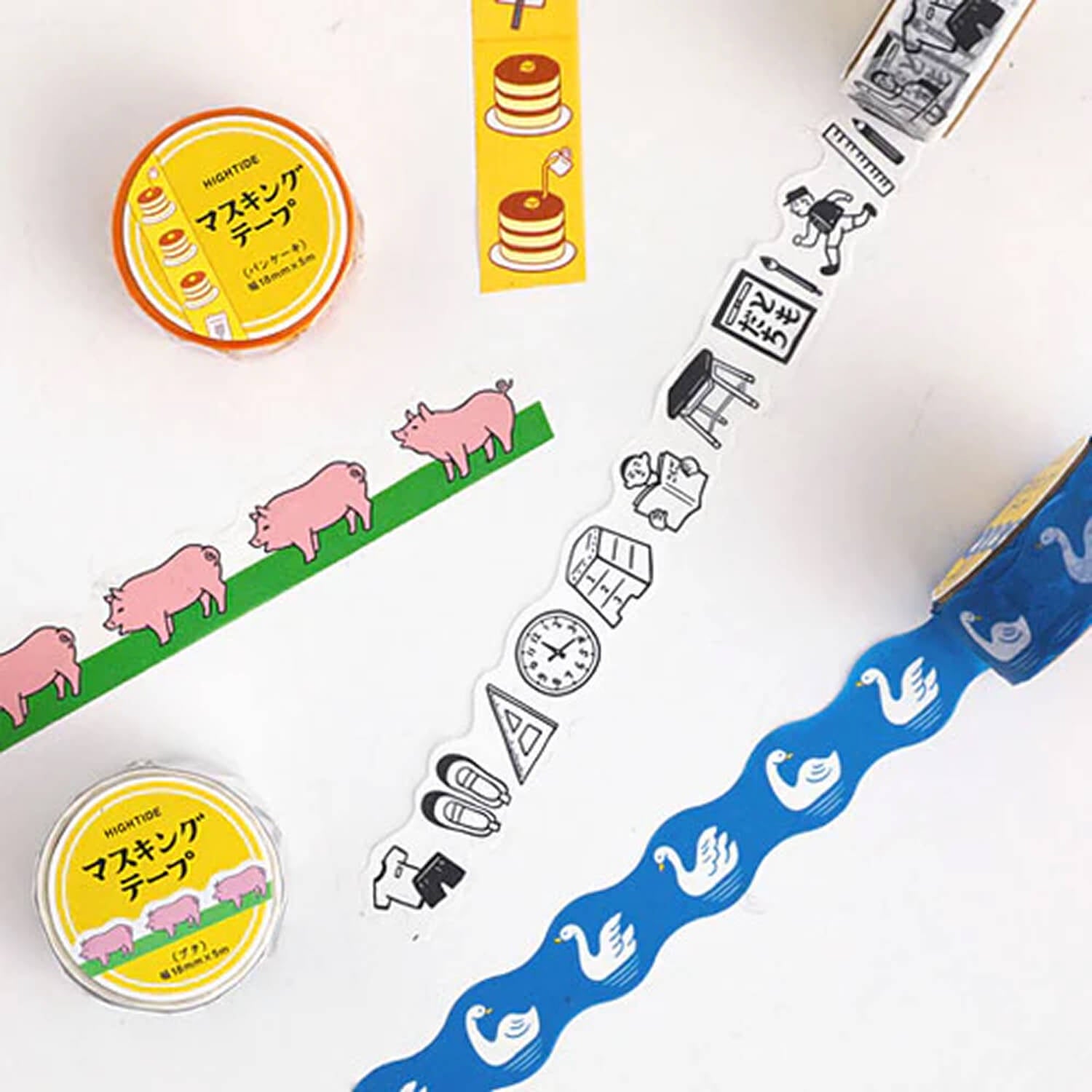 Hightide Penco Retro Masking Tape - School