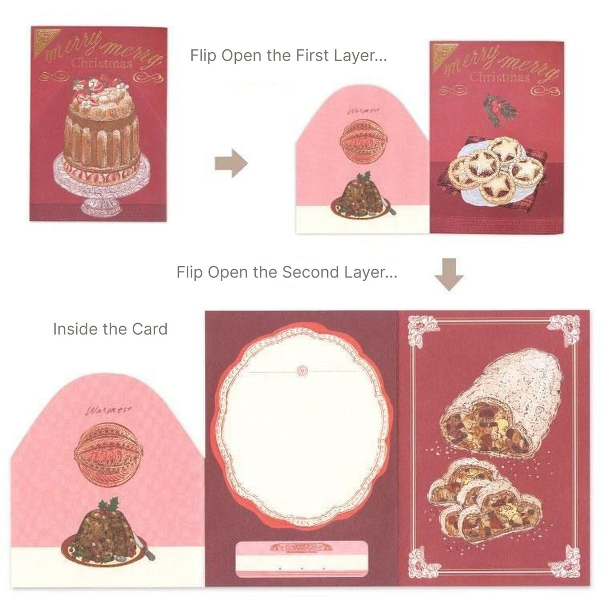 Inoue Aya Christmas Trifold Card – Cake