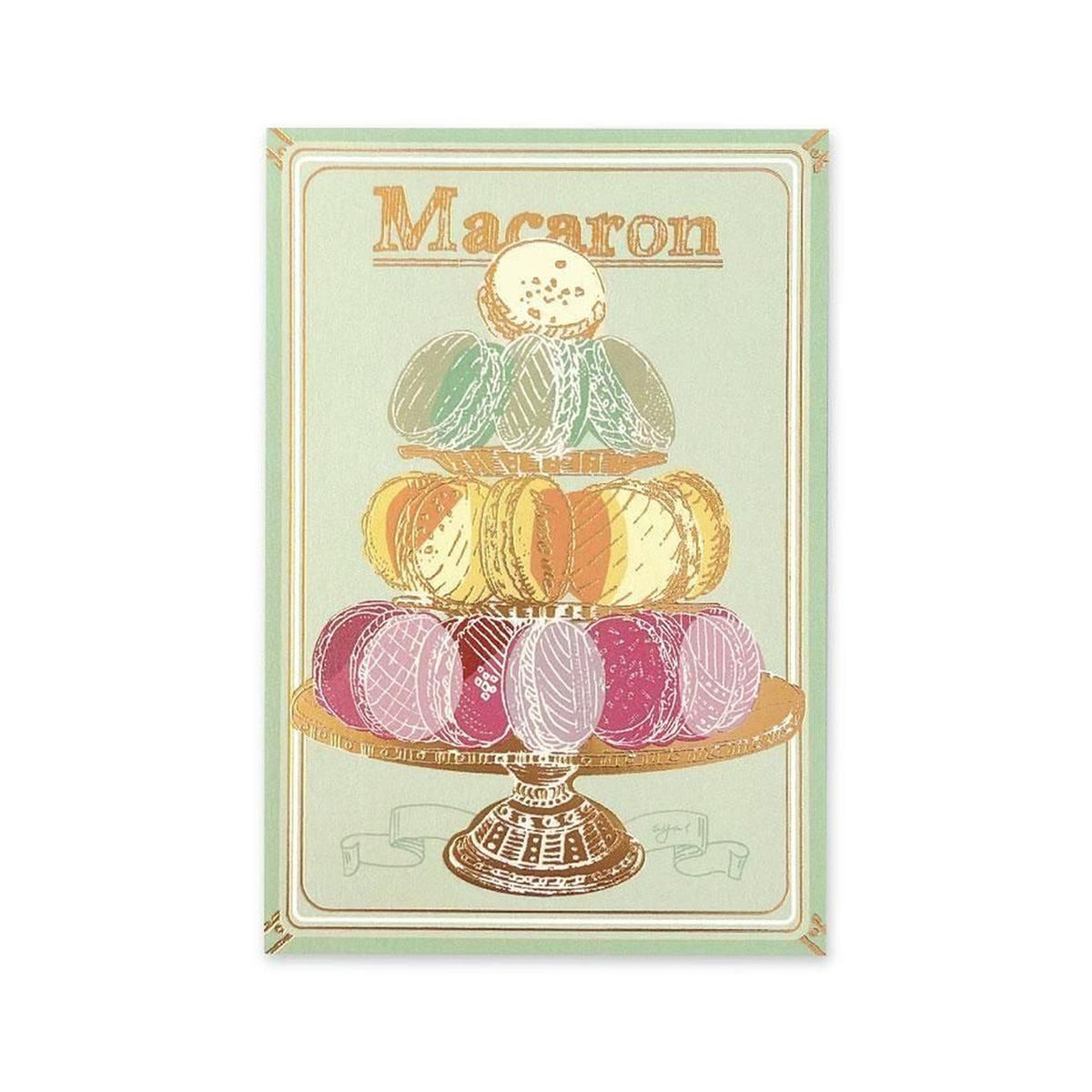 Inoue Aya Foil Postcard – Macarons