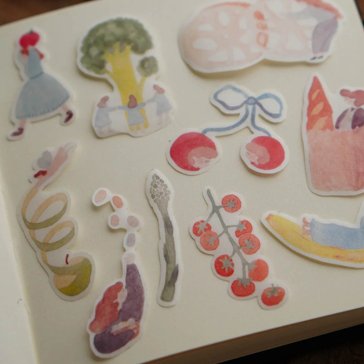 Ivy Snow Washi Die-Cut Sticker Pack – Farmer’s Market