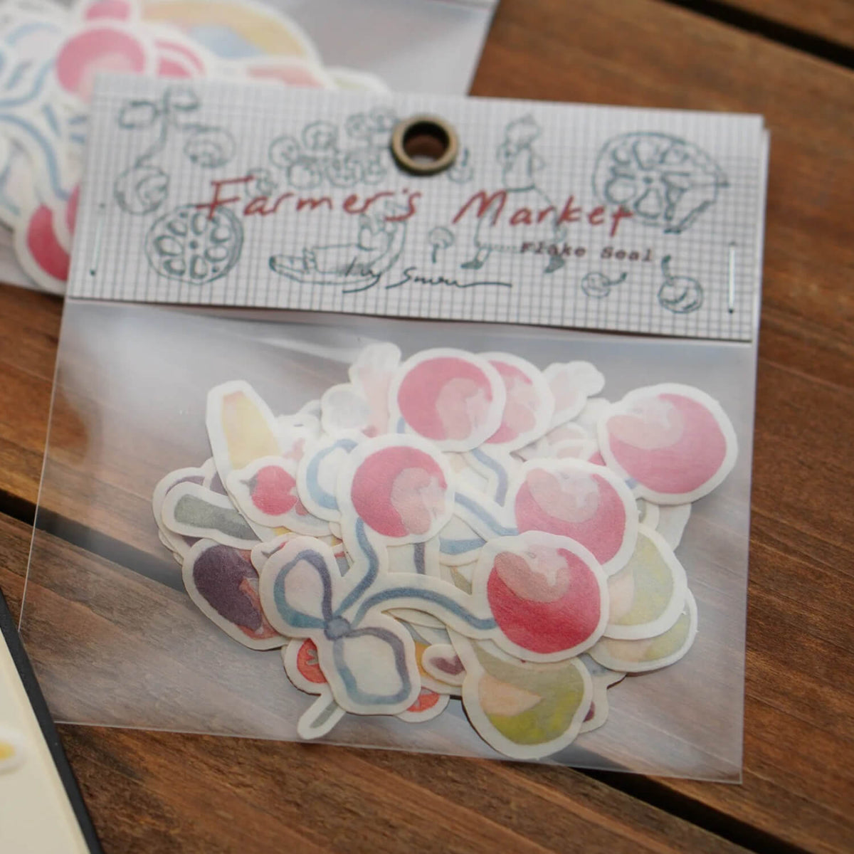 Ivy Snow Washi Die-Cut Sticker Pack – Farmer’s Market