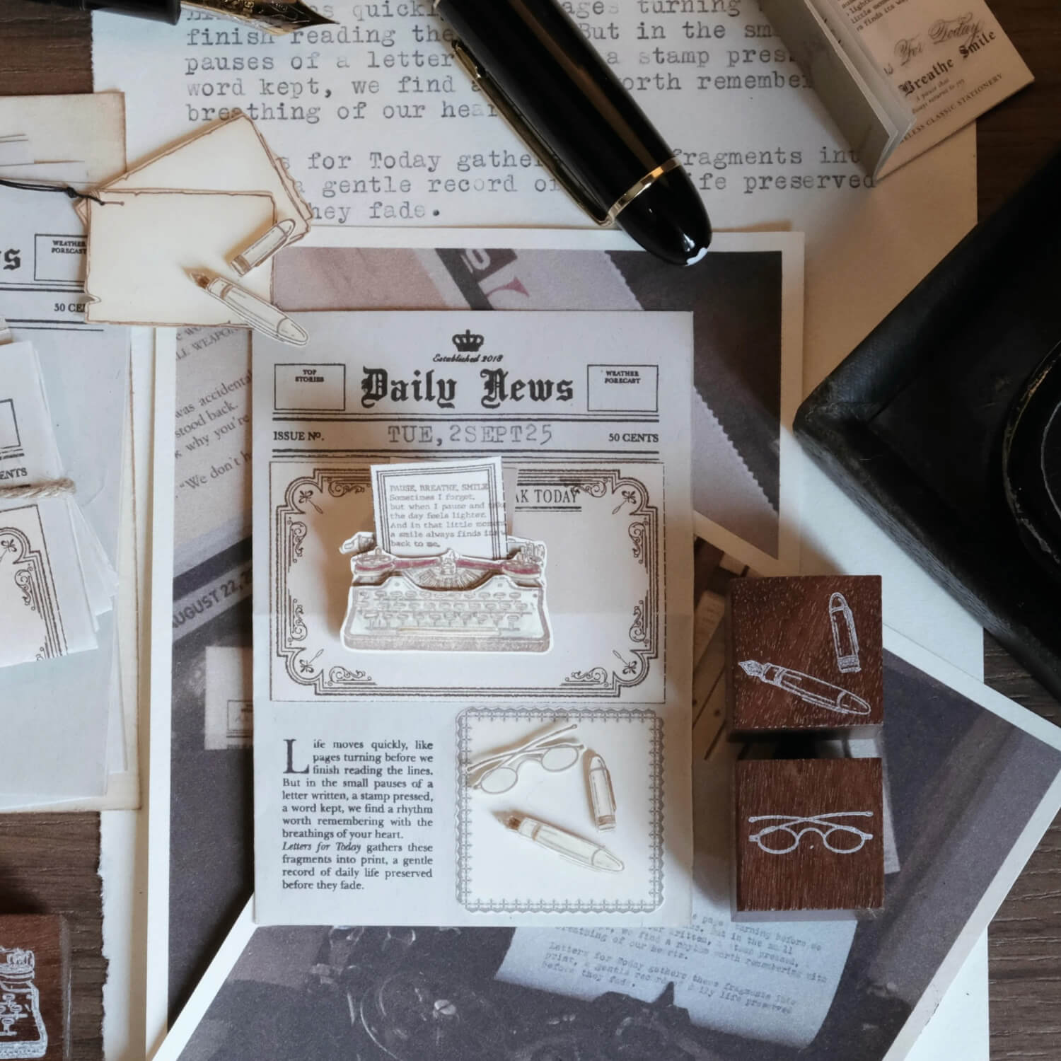 Jieyanow Atelier Letters for Today Rubber Stamps