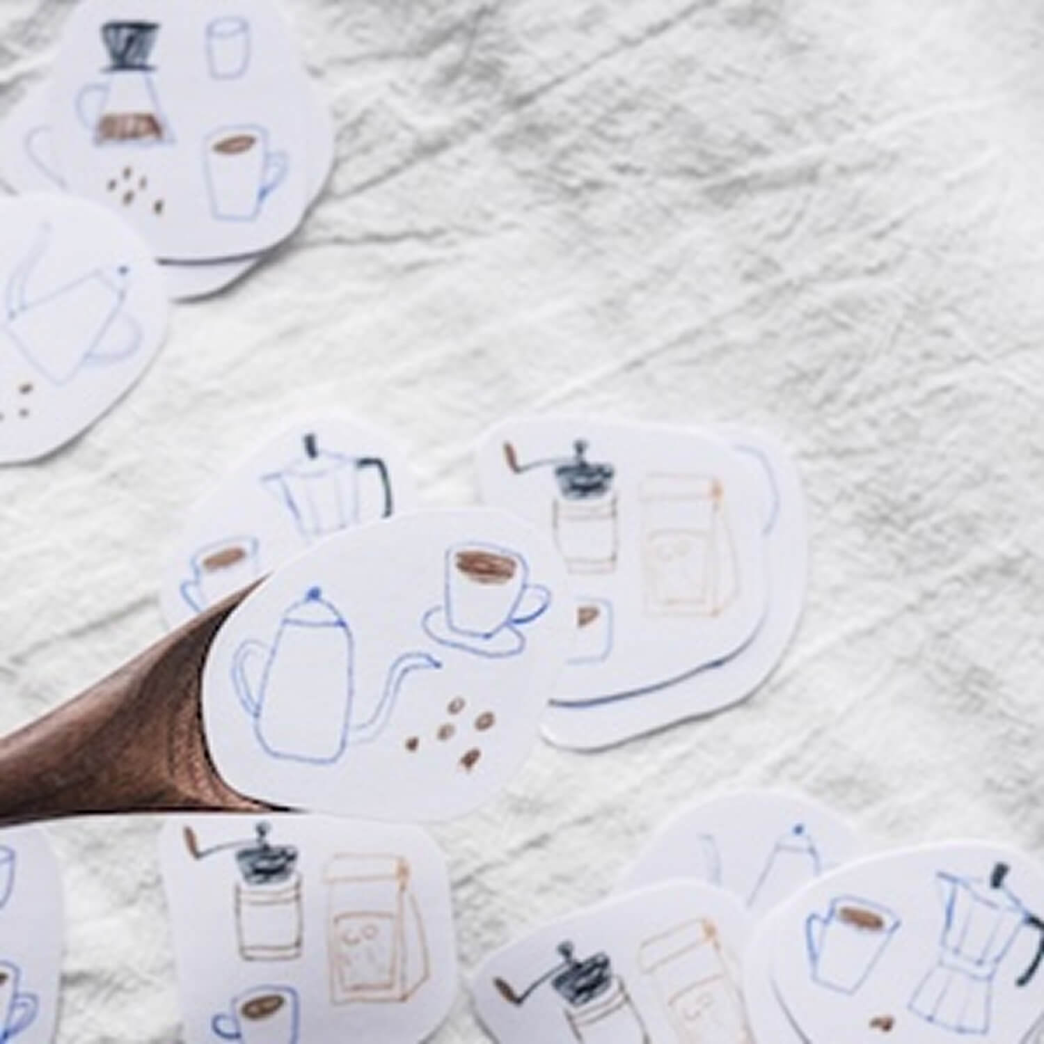Journal Lover Flake Stickers – Let’s Drink Coffee Again Today
