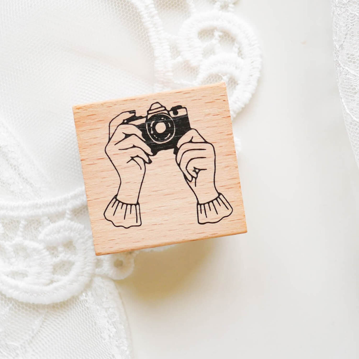 Journal Lover Rubber Stamp – Hand Holding a Camera