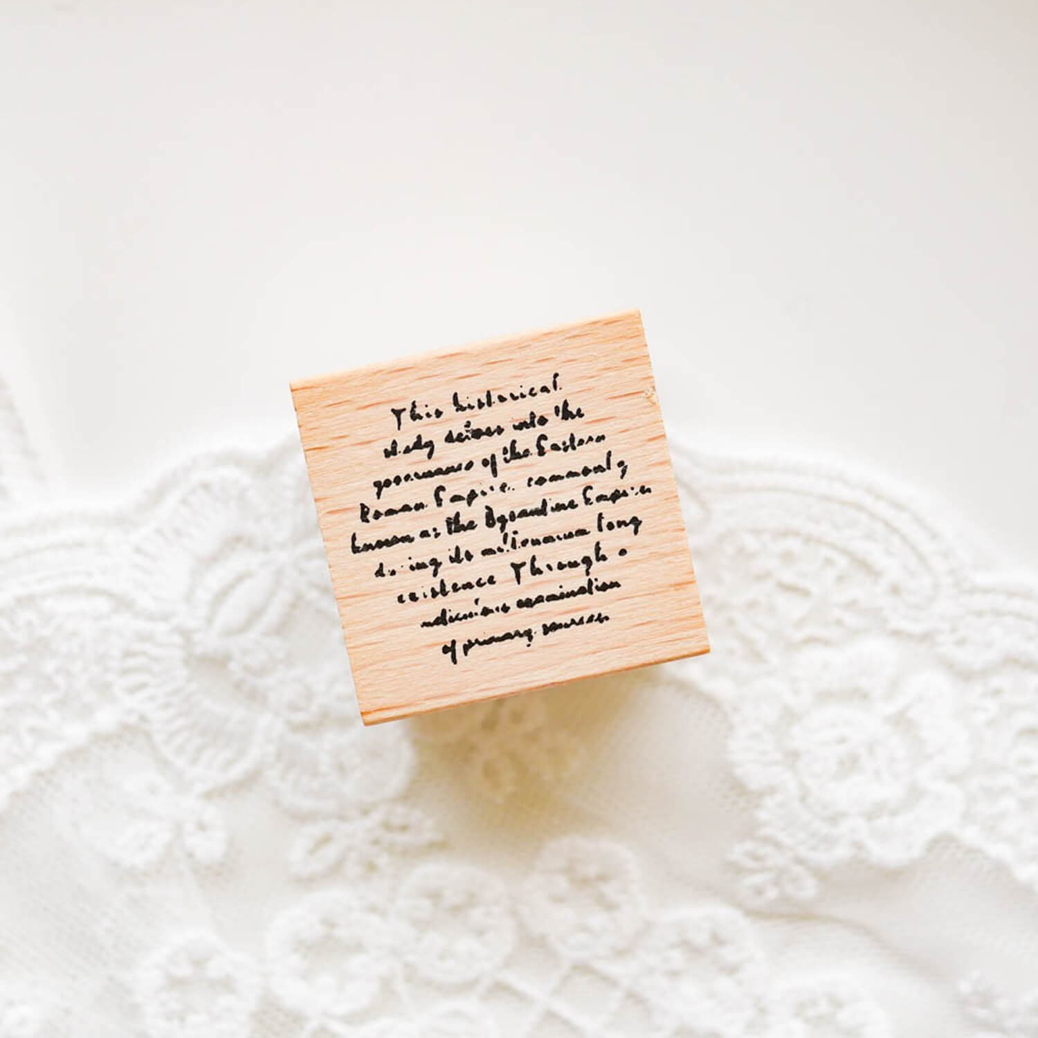 Journal Lover Rubber Stamp – Handwritten Library Hexagon