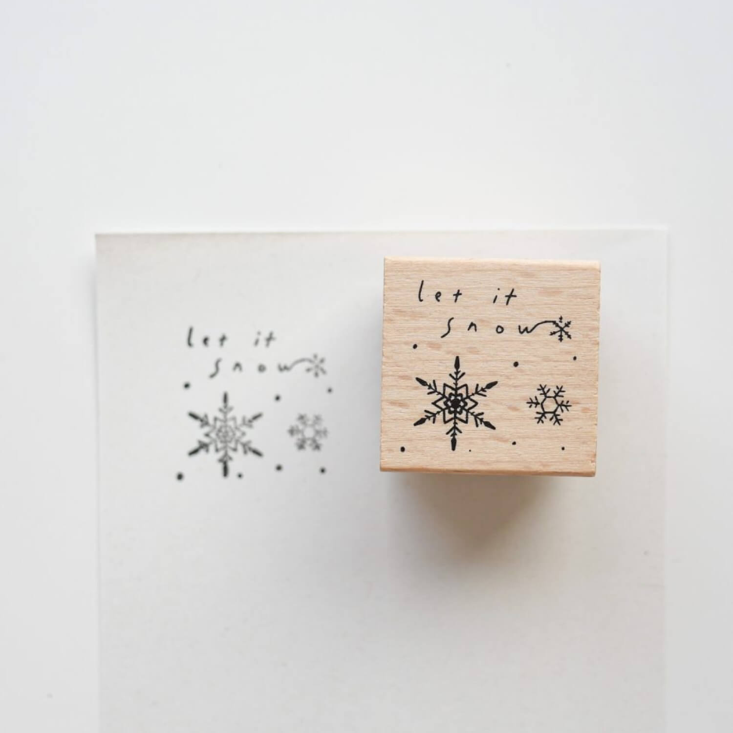 Journal Lover Rubber Stamp – Let It Snow
