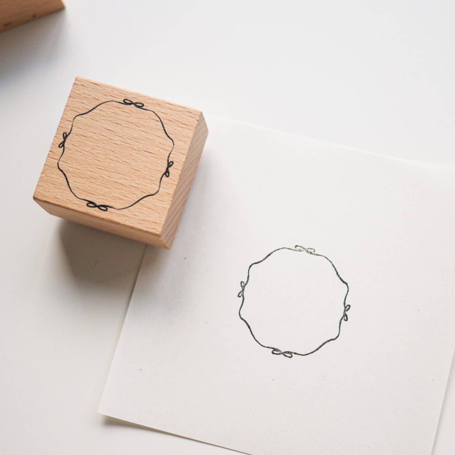 Journal Lover Rubber Stamp – Ribbon Frame