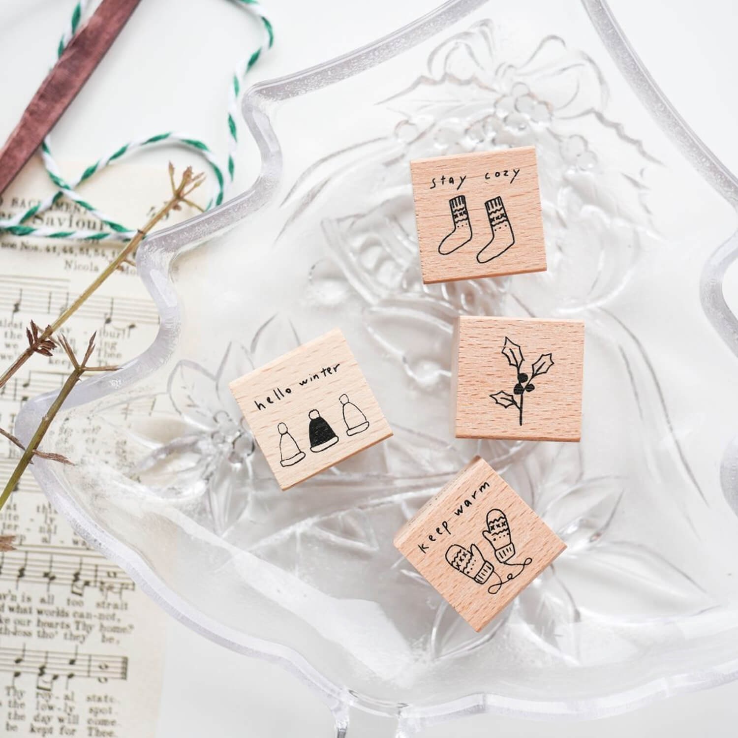 Journal Lover Rubber Stamp – Stay Cozy Stocking