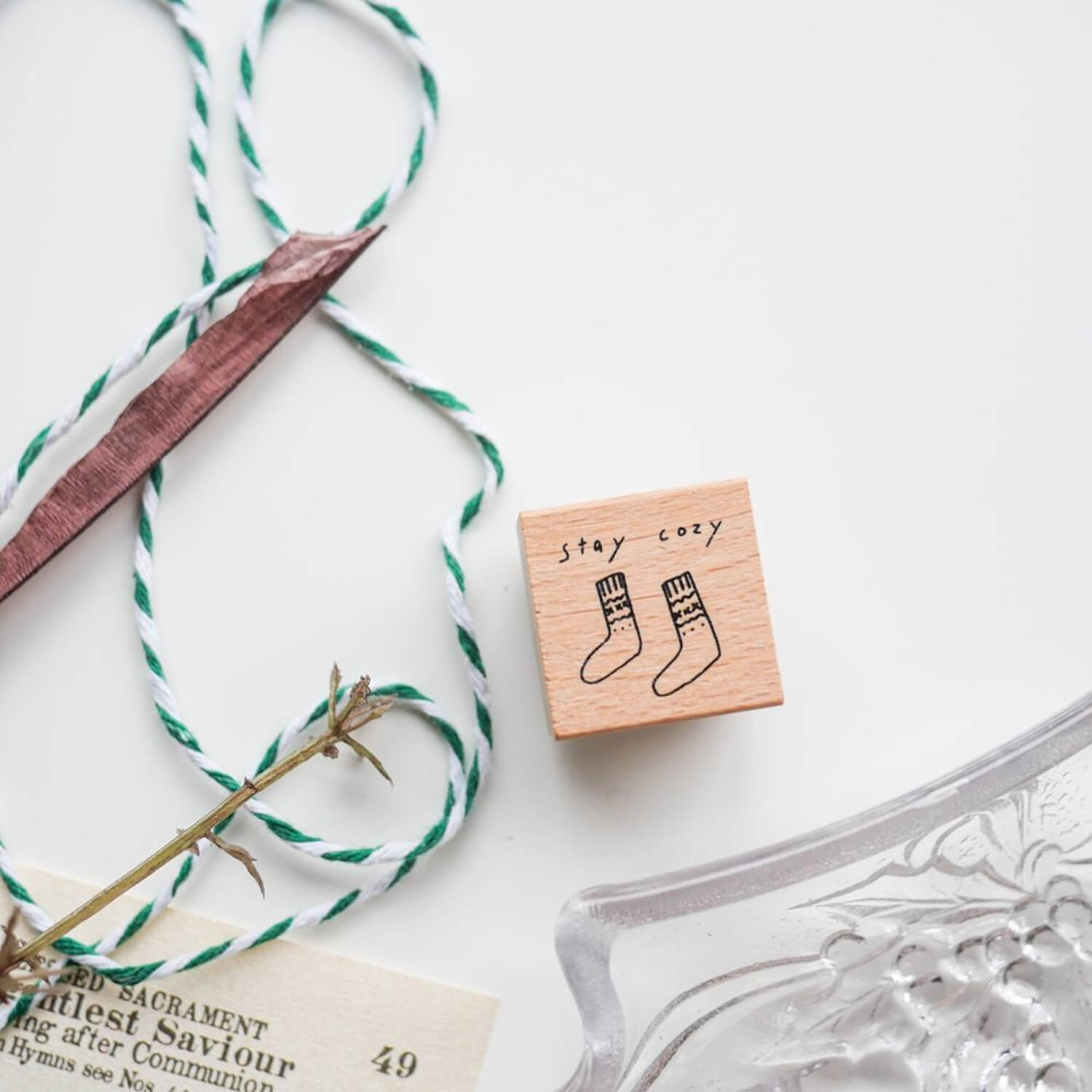 Journal Lover Rubber Stamp – Stay Cozy Stocking