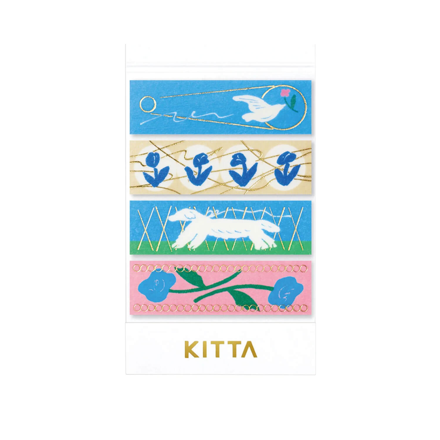 KITTA Gold Foil Compact Washi Tape - Waltz