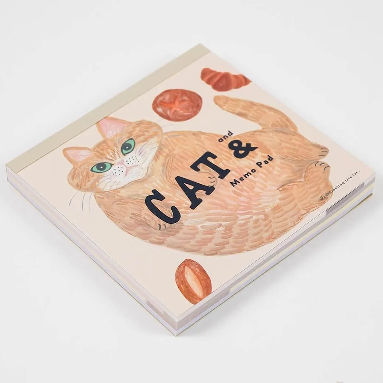 Kahoko Sodeyama Cat and Square Memo – Beige