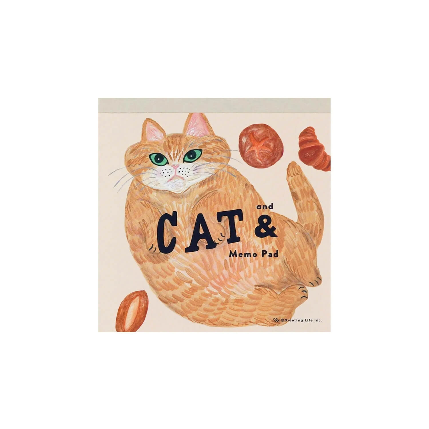 Kahoko Sodeyama Cat and Square Memo – Beige