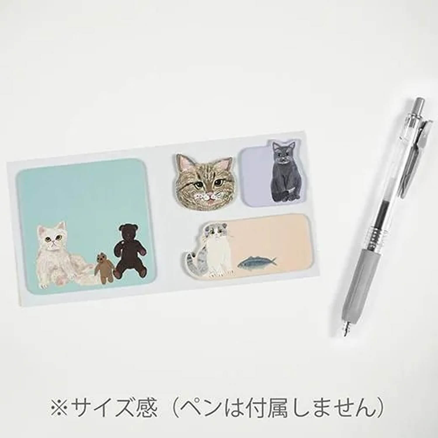 Kahoko Sodeyama Die-Cut Sticky Notes – Cat and