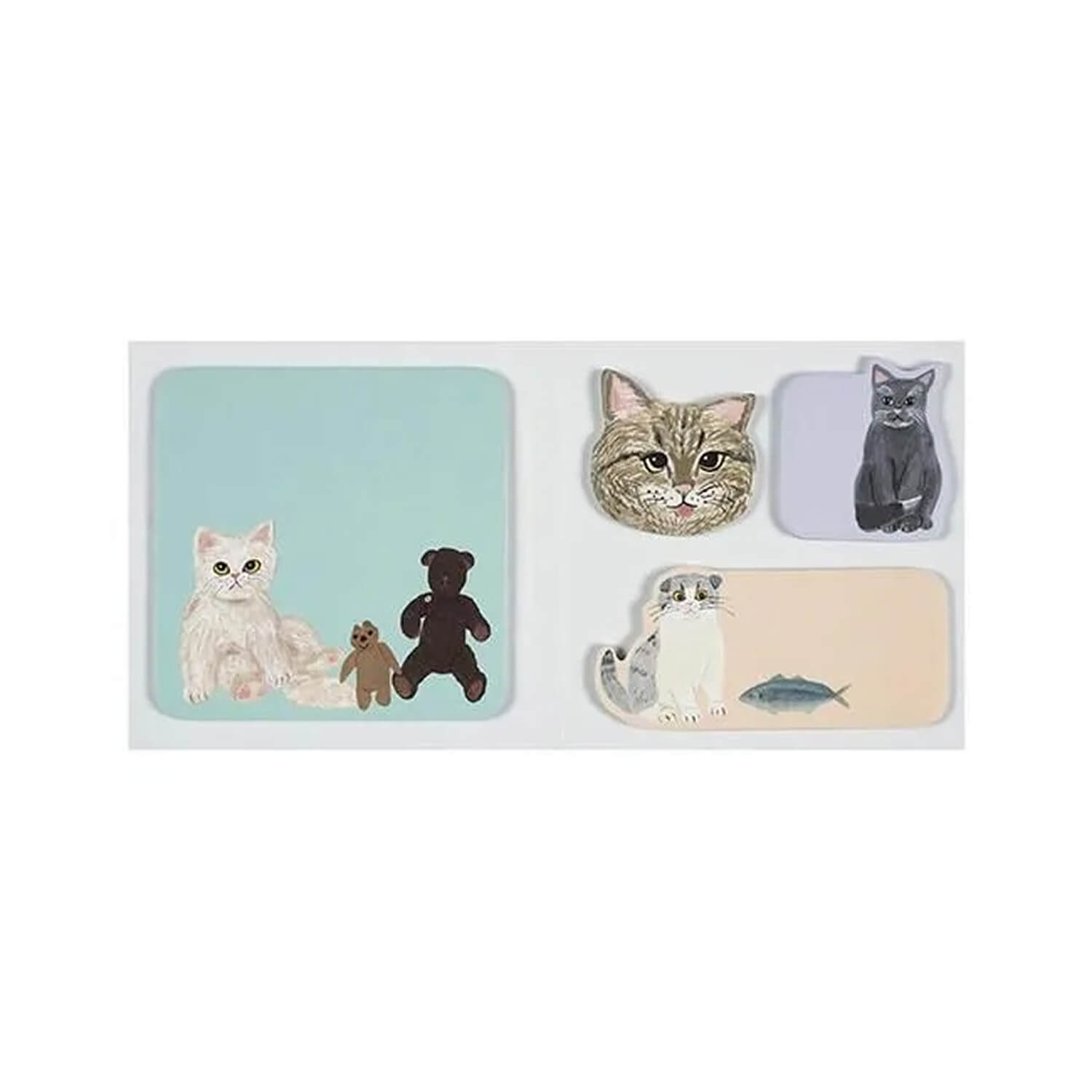 Kahoko Sodeyama Die-Cut Sticky Notes – Cat and