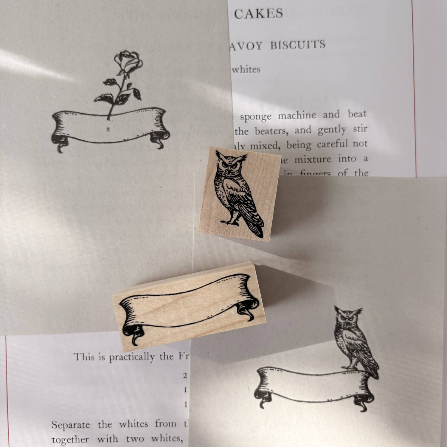 Keiko Endo Rubber Stamp - Ribbon Banner