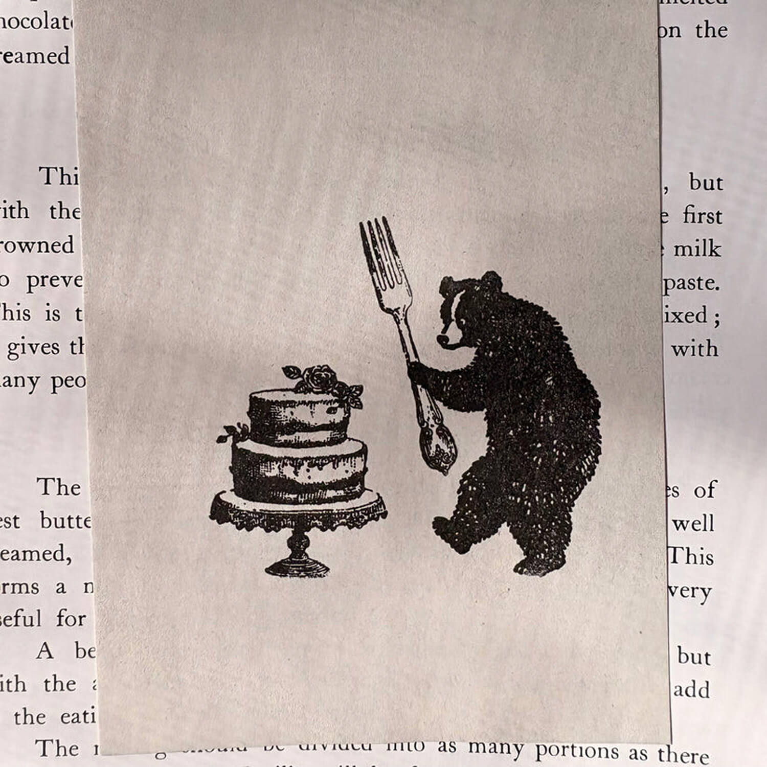 Keiko Endo Rubber Stamp - Two-Tier Cake