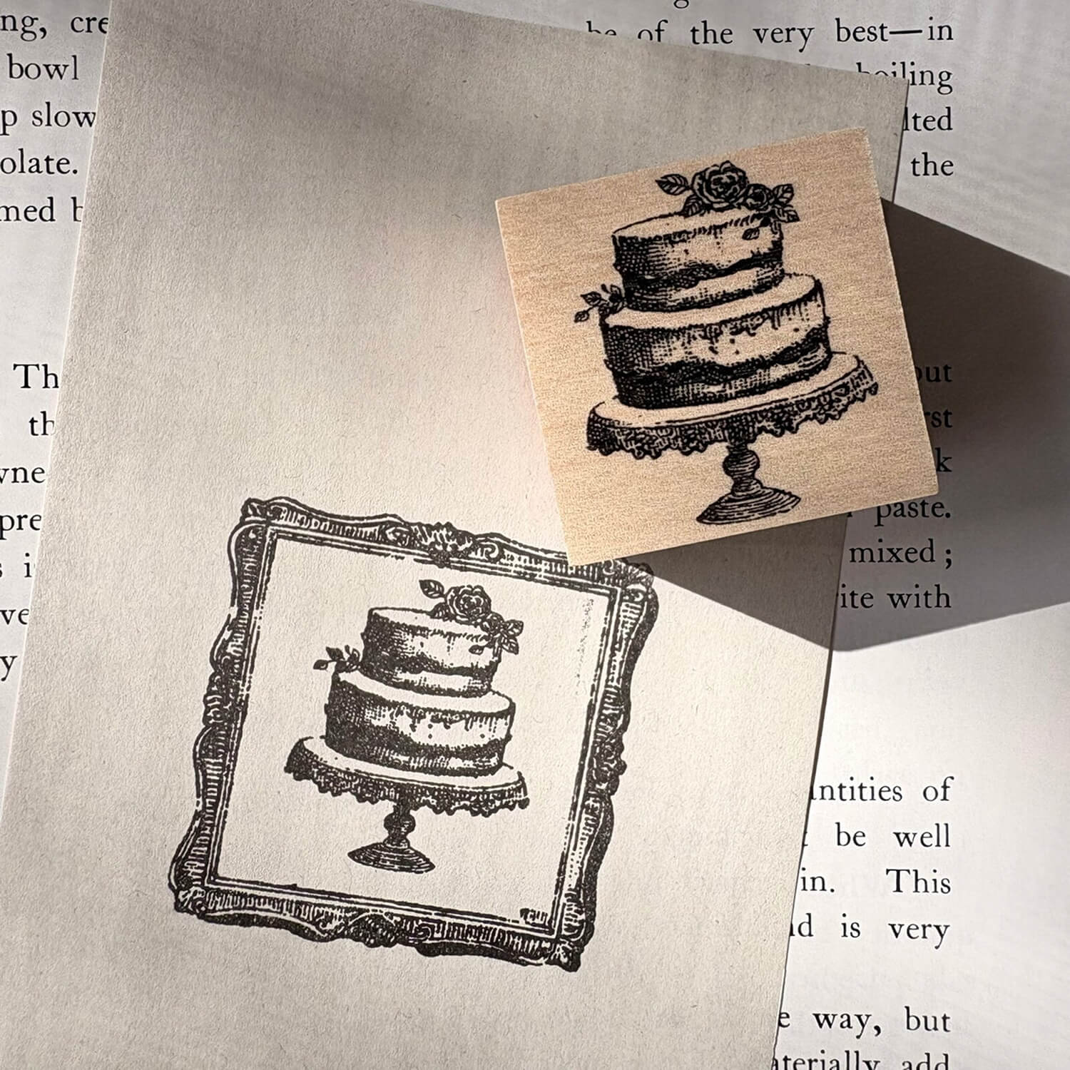 Keiko Endo Rubber Stamp - Two-Tier Cake