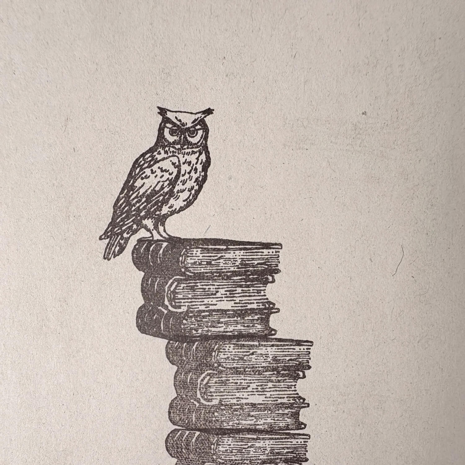 Keiko Endo Wood Mount Stamp – Gentle Owl