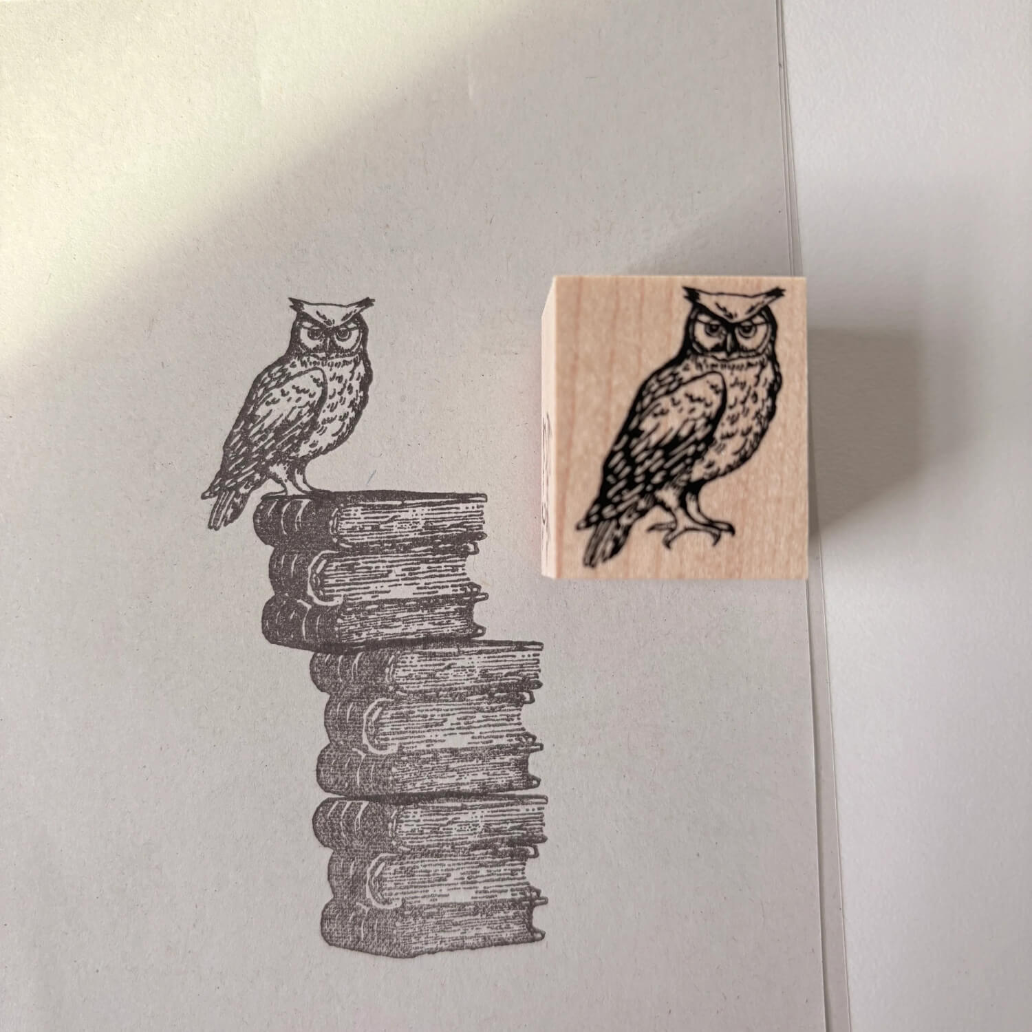 Keiko Endo Wood Mount Stamp – Gentle Owl