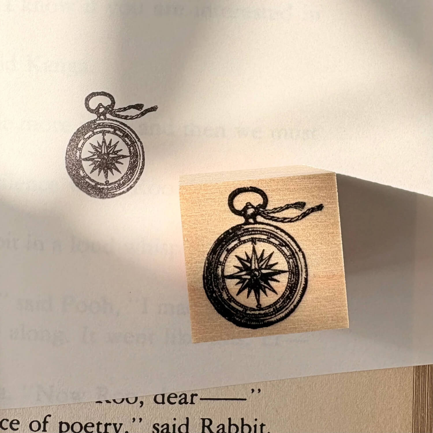 Keiko Endo Wood Mount Stamp – Traveler’s Compass