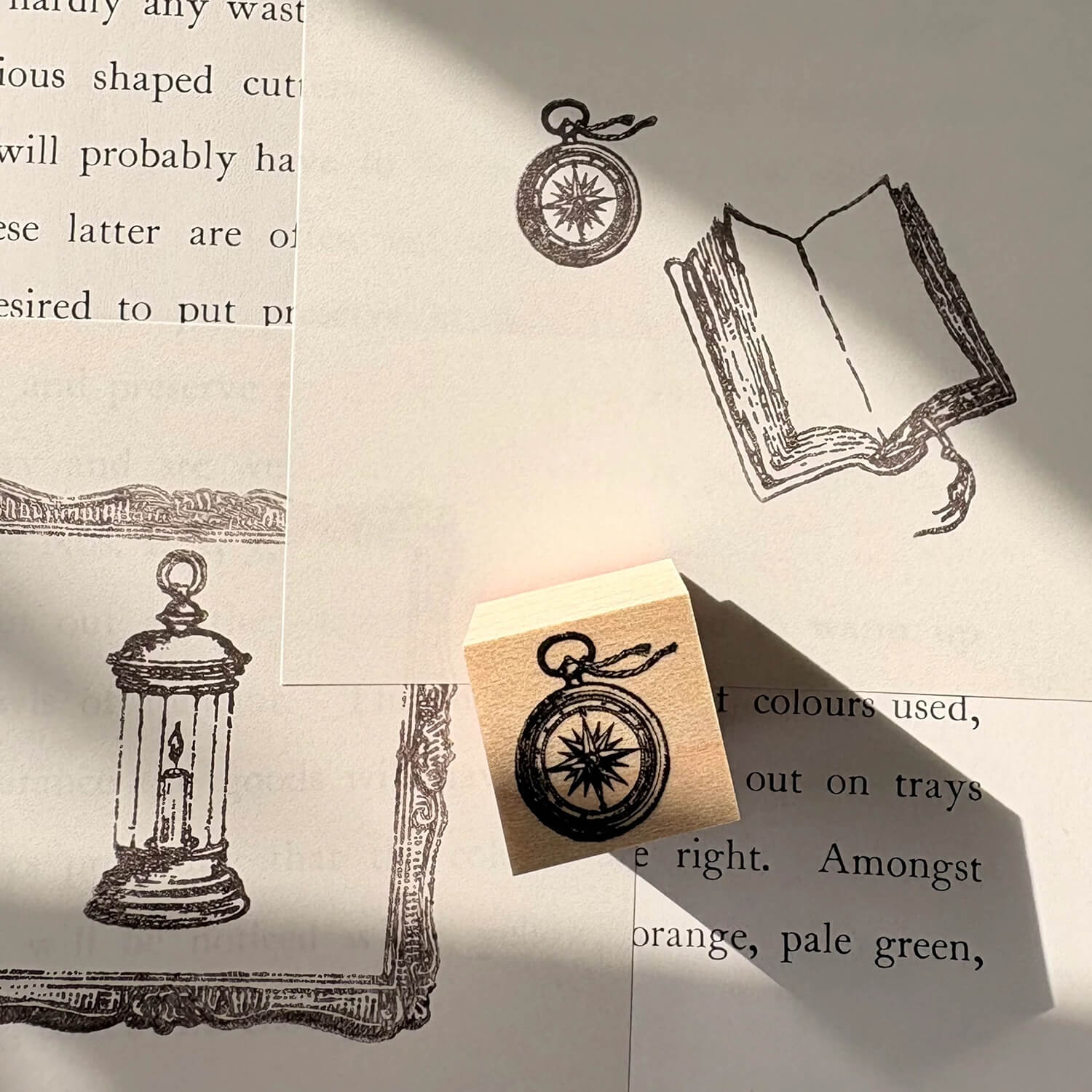 Keiko Endo Wood Mount Stamp – Traveler’s Compass