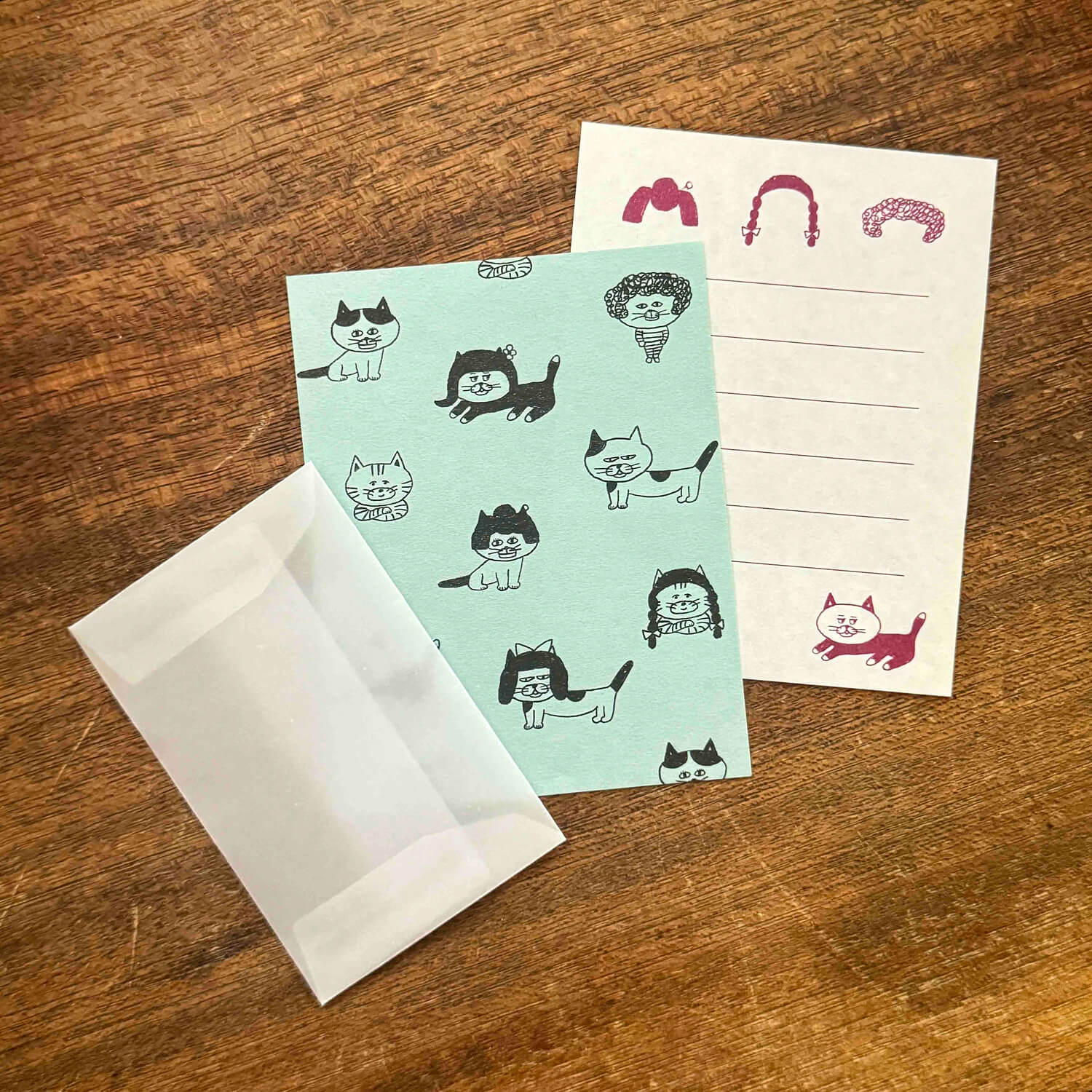 Keiko Shibata × Mizushima Small Letter Set – Wig Cat