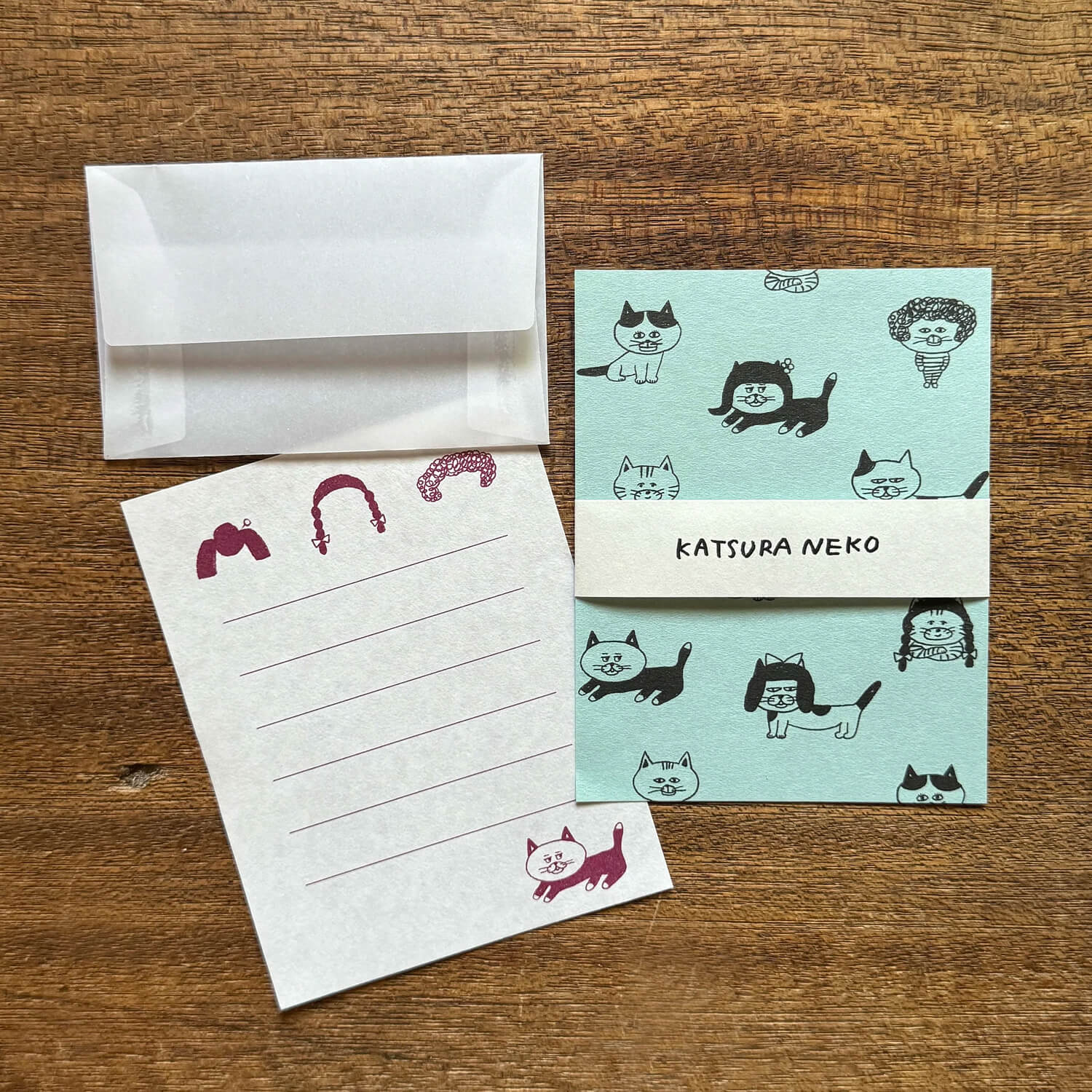 Keiko Shibata × Mizushima Small Letter Set – Wig Cat