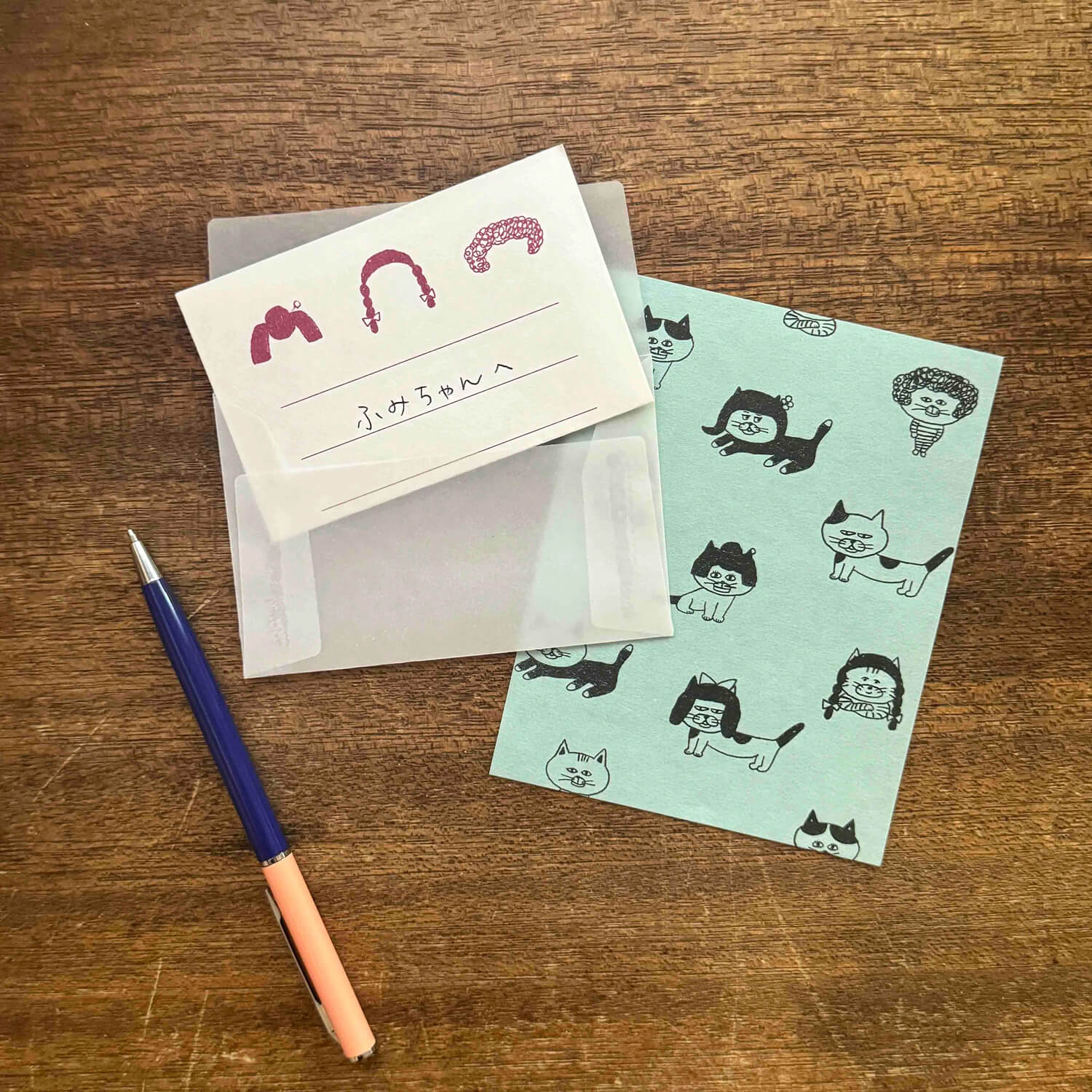 Keiko Shibata × Mizushima Small Letter Set – Wig Cat