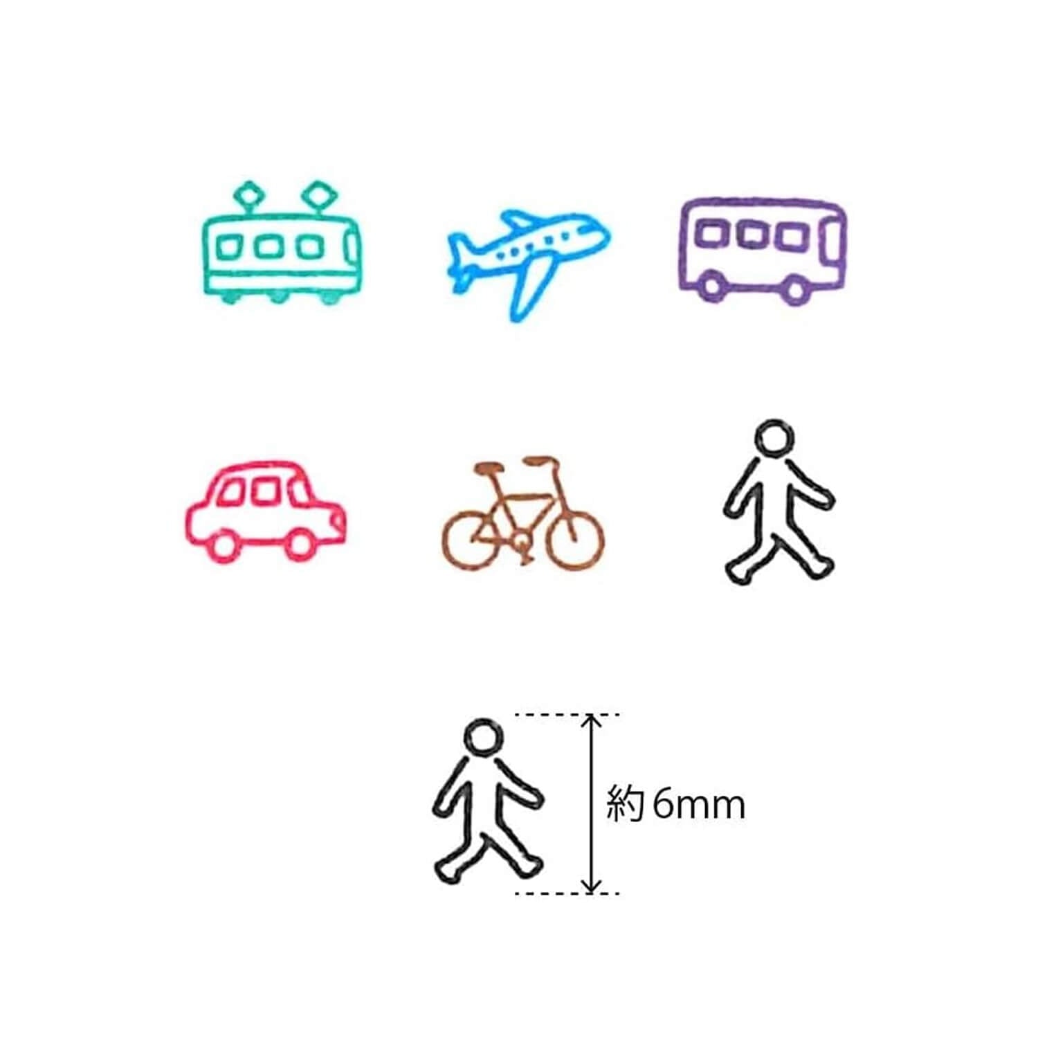 Kodomo No Kao Pochitto Pick 6 Push Button Stamp