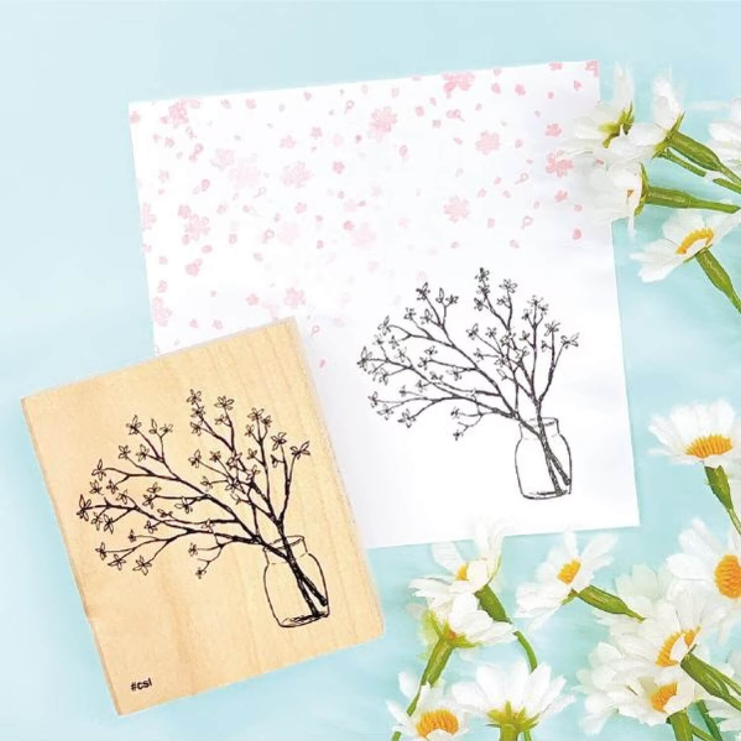 Kodomo no Kao I Love Stamp – Branches in Vase