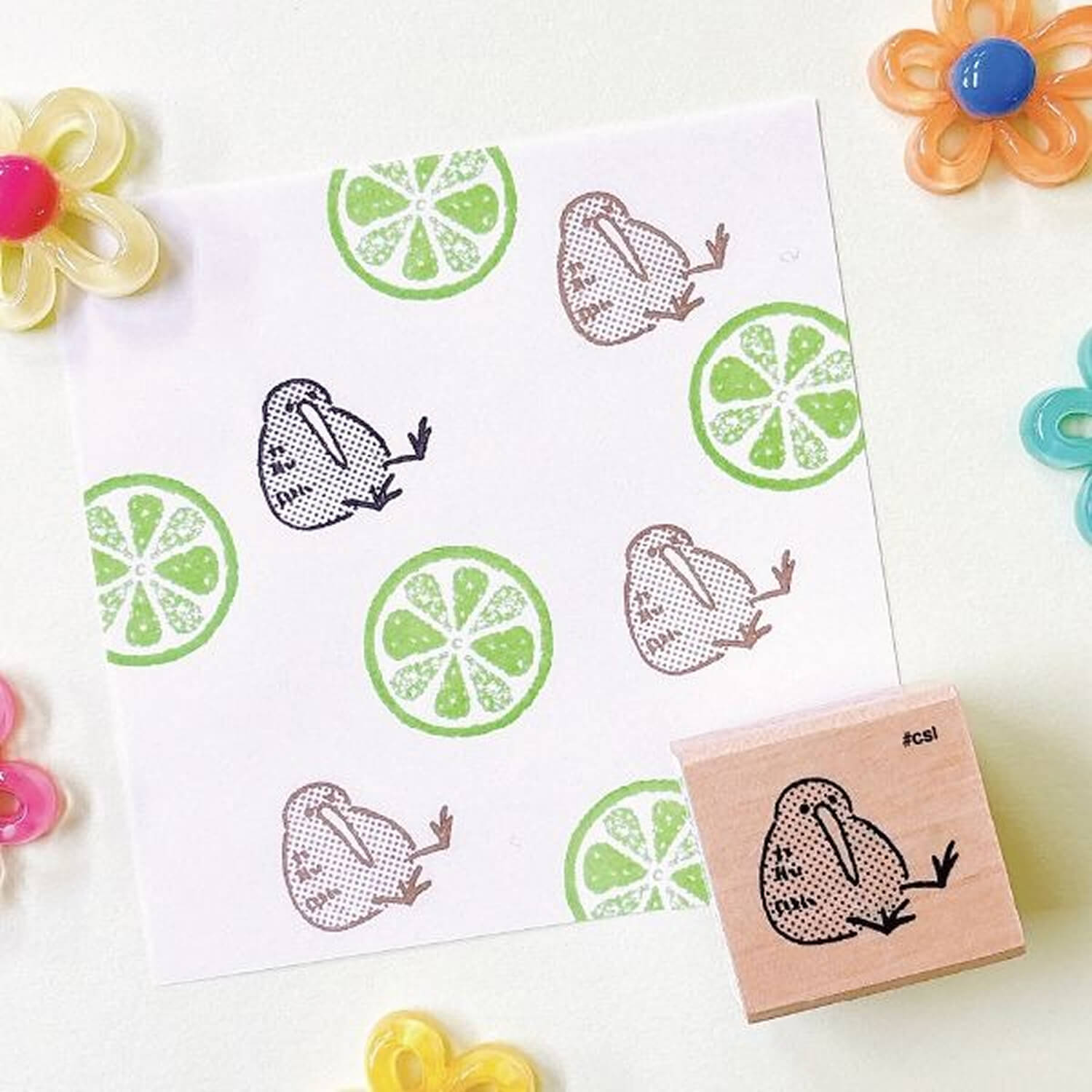 Kodomo no Kao I Love Stamp – Sitting Kiwi Bird