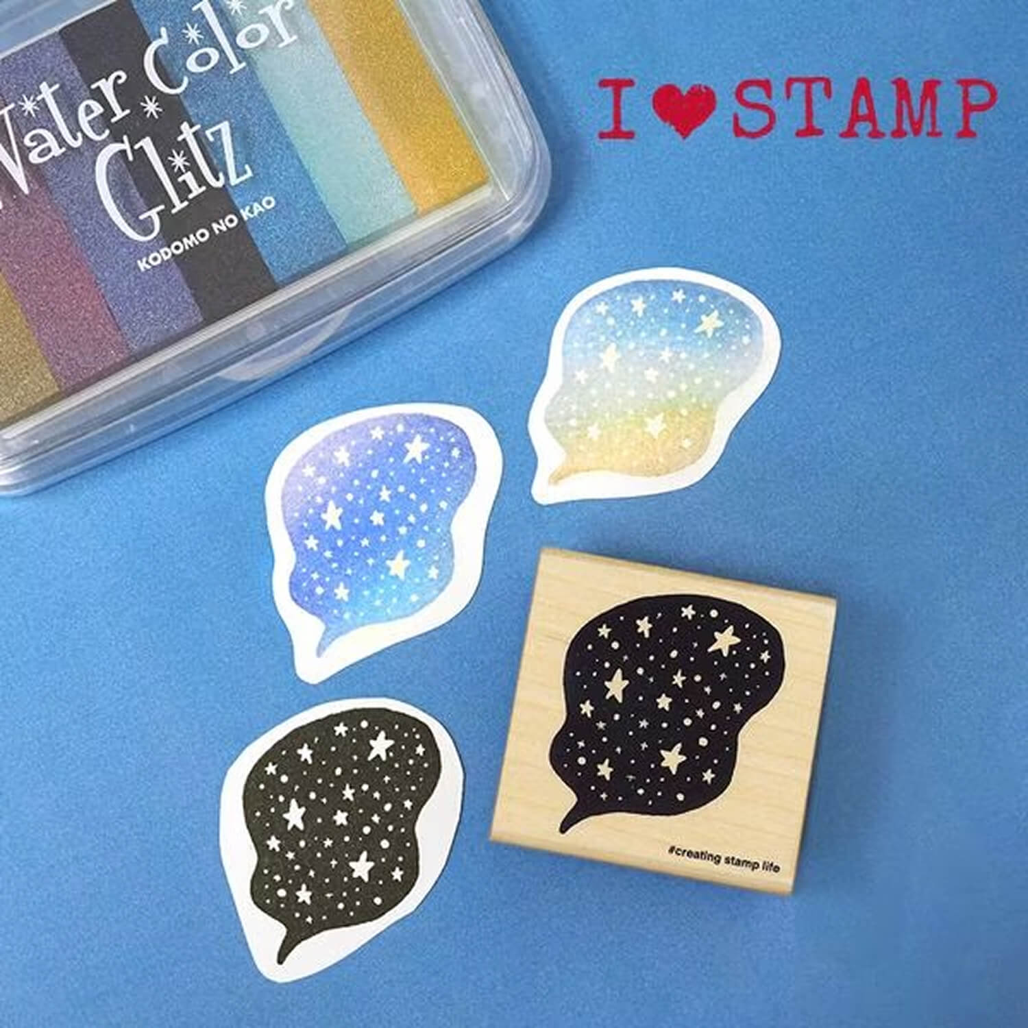 Kodomo no Kao I Love Stamp – Speech Bubble (Stars)