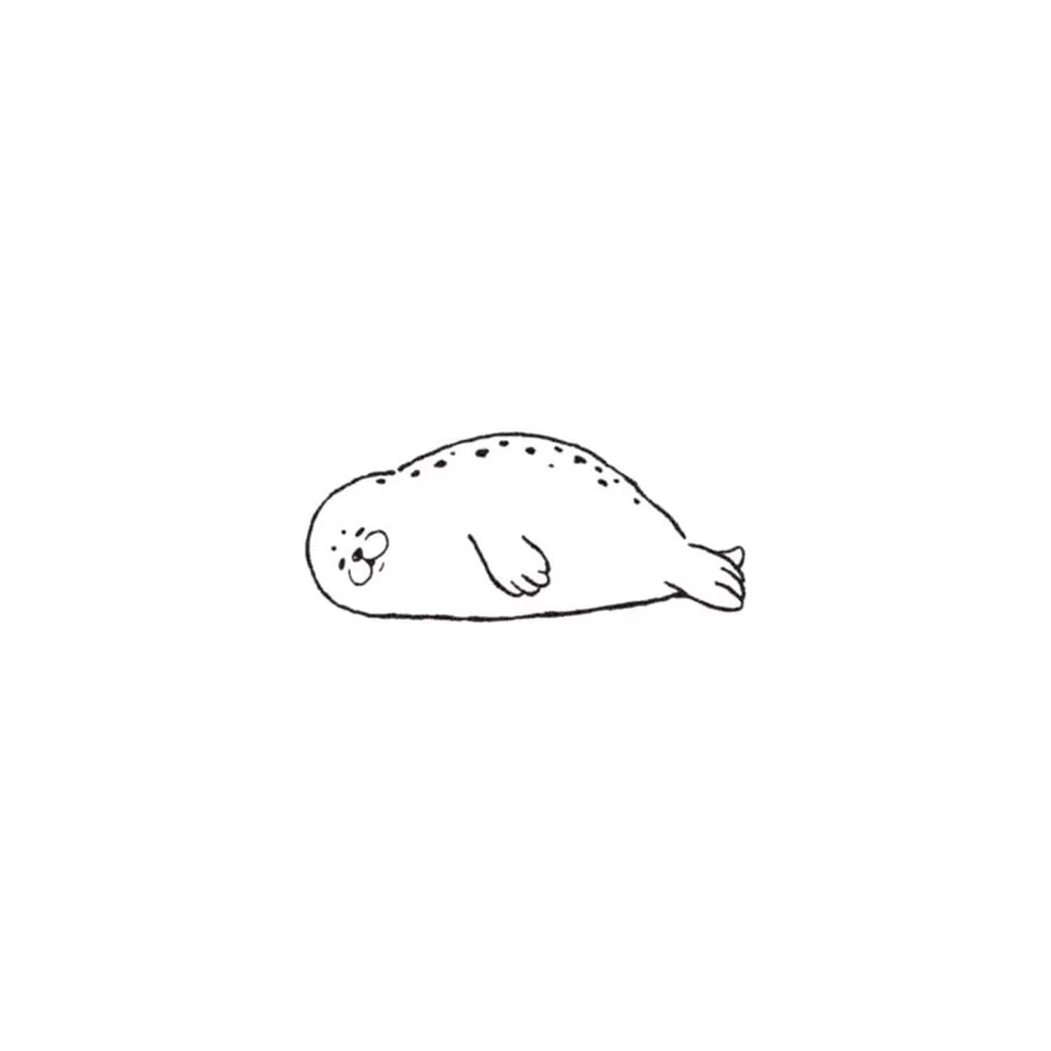 Kodomo no Kao I Love Stamp – Sunbathing Seal