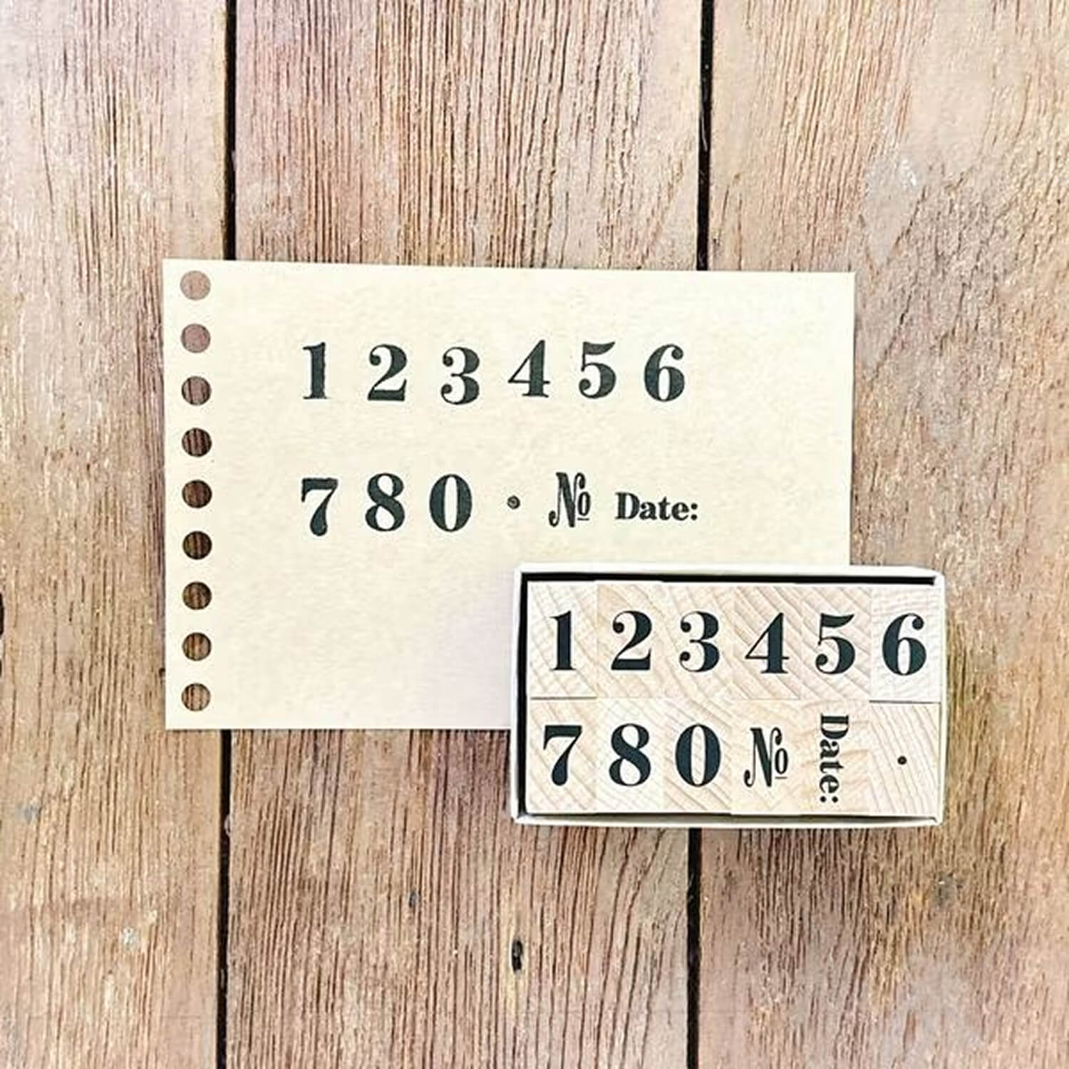 Kodomo no Kao Number Stamp Set – Mincho Font