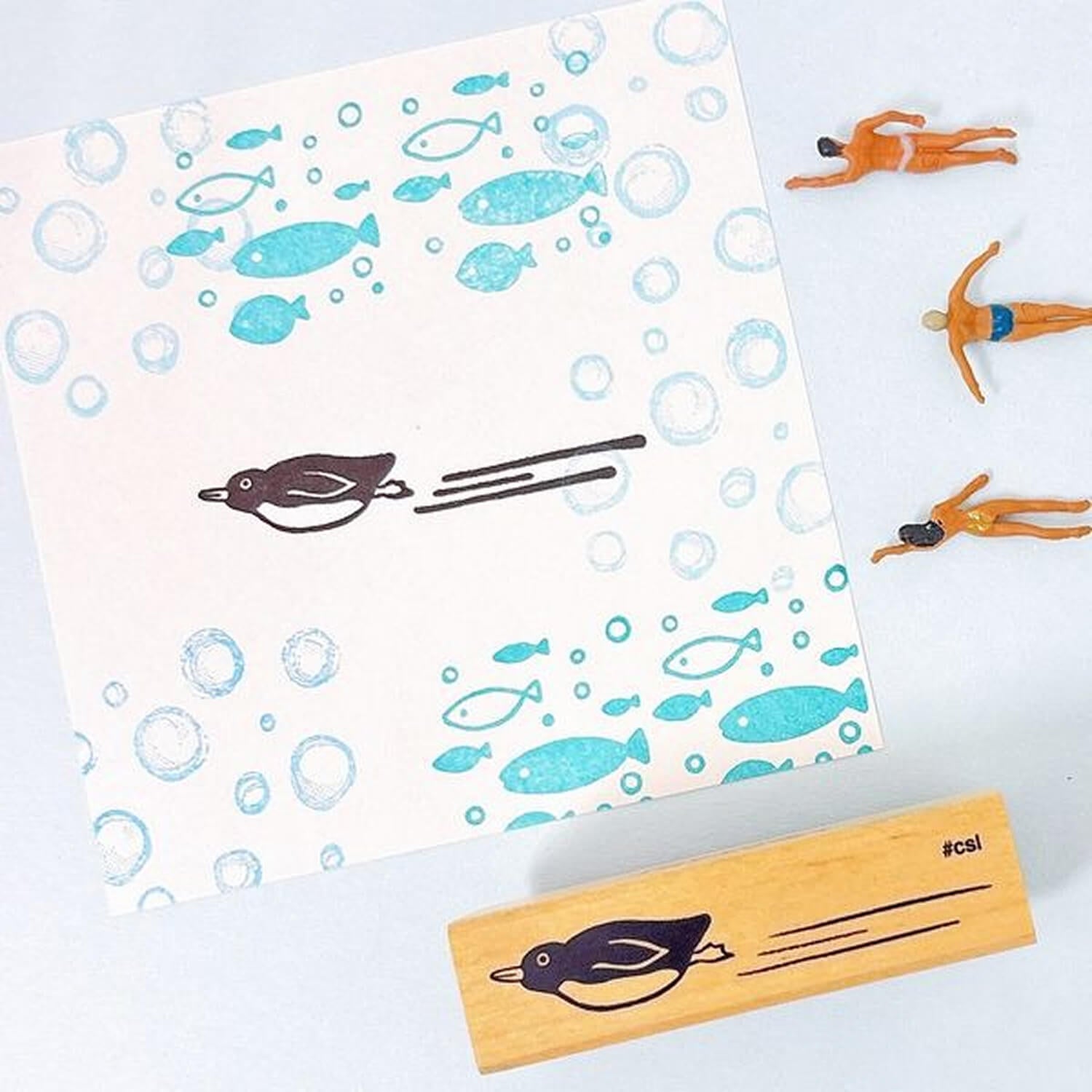 Kodomoo Kao I Love Stamp – Sliding Penguin