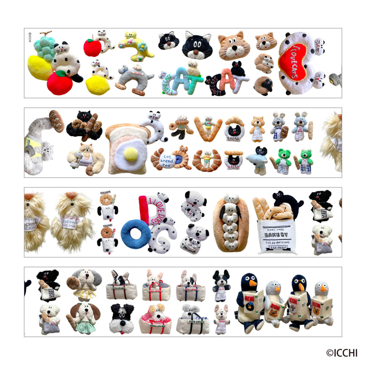 Komamono Lab x ICCHI Clear Roll Stickers