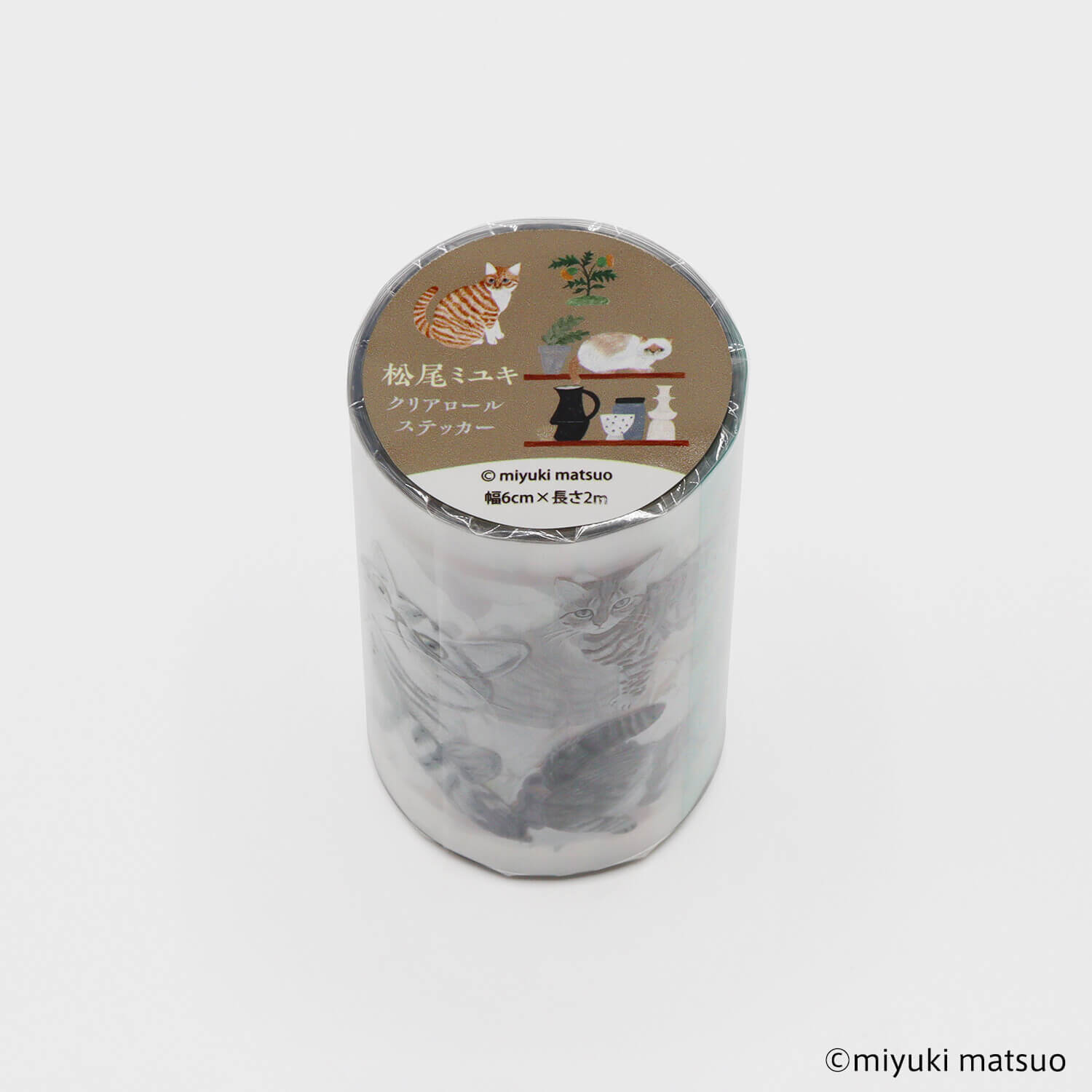 Komamono Lab x Miyuki Matsuo Clear Roll Sticker