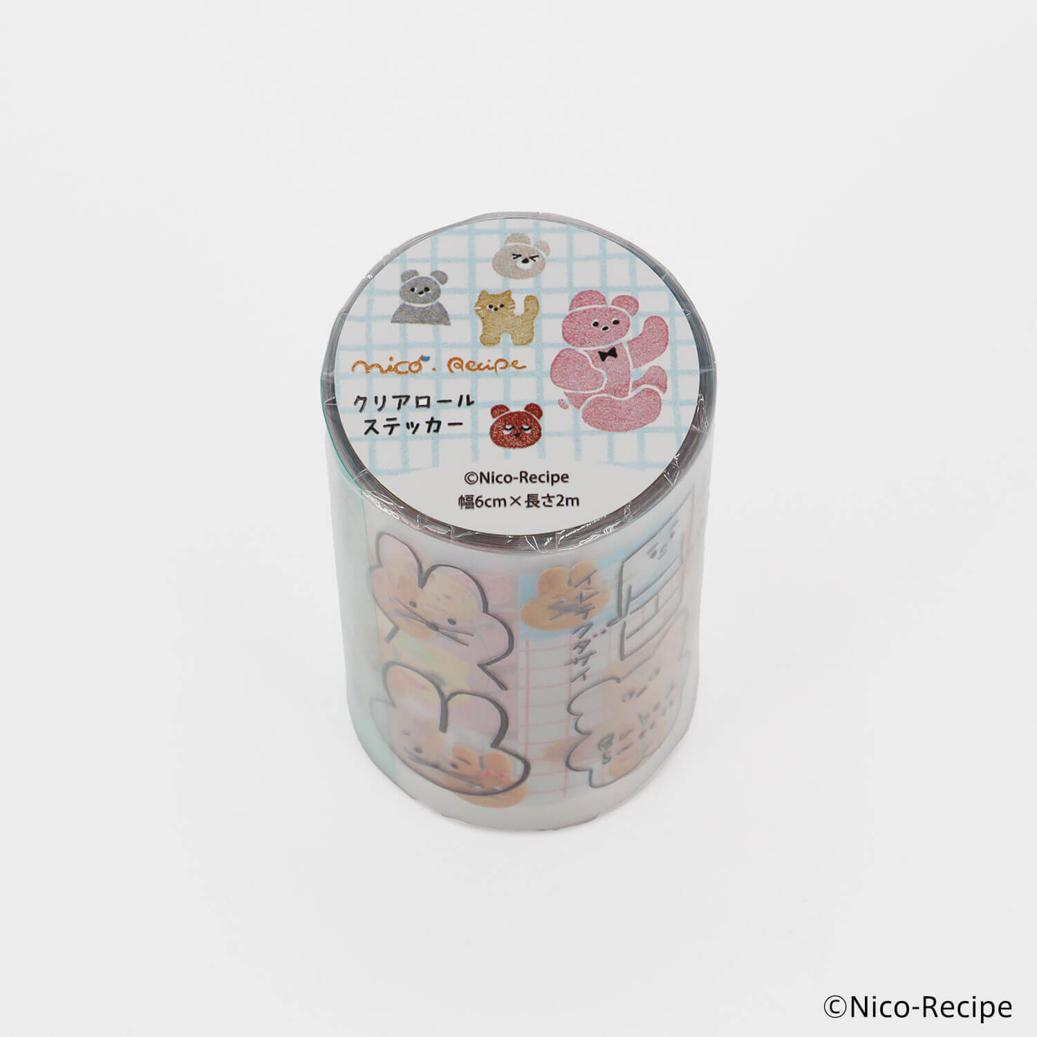 Komamono Lab x Nico-Recipe Clear Roll Sticker
