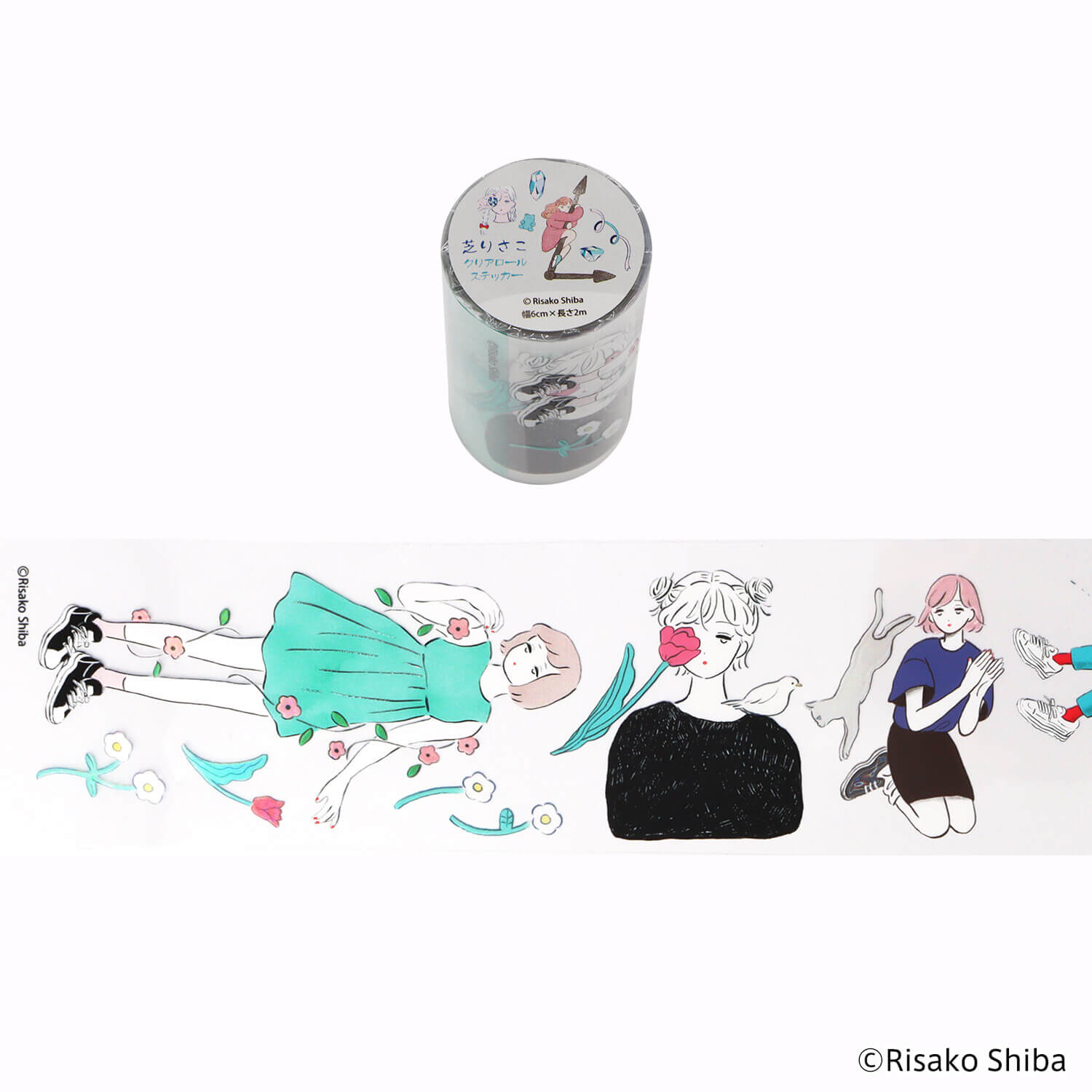 Komamono Lab x Risako Shiba Clear Roll Sticker