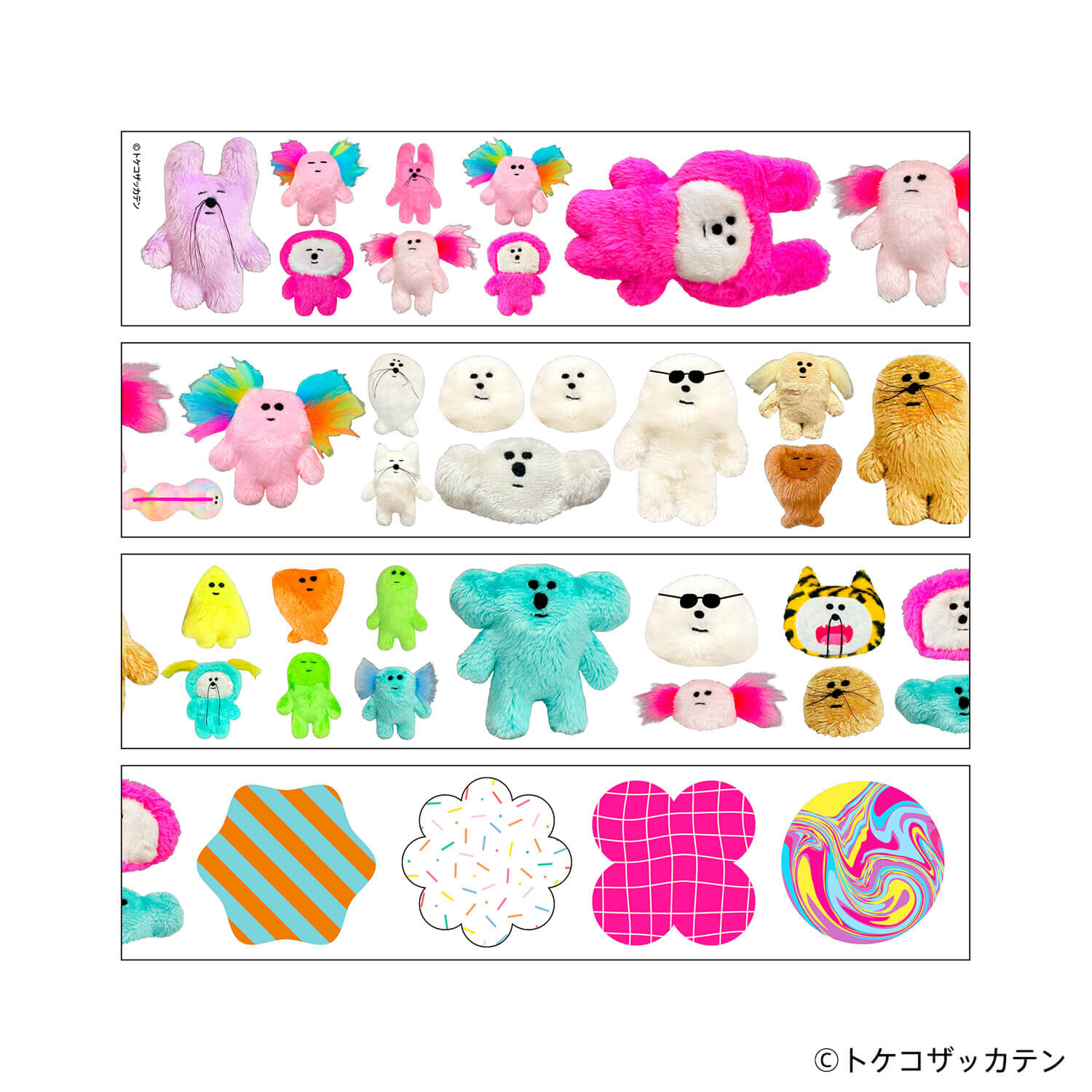 Komamono Lab x Tokeko Zakkaten Clear Roll Sticker