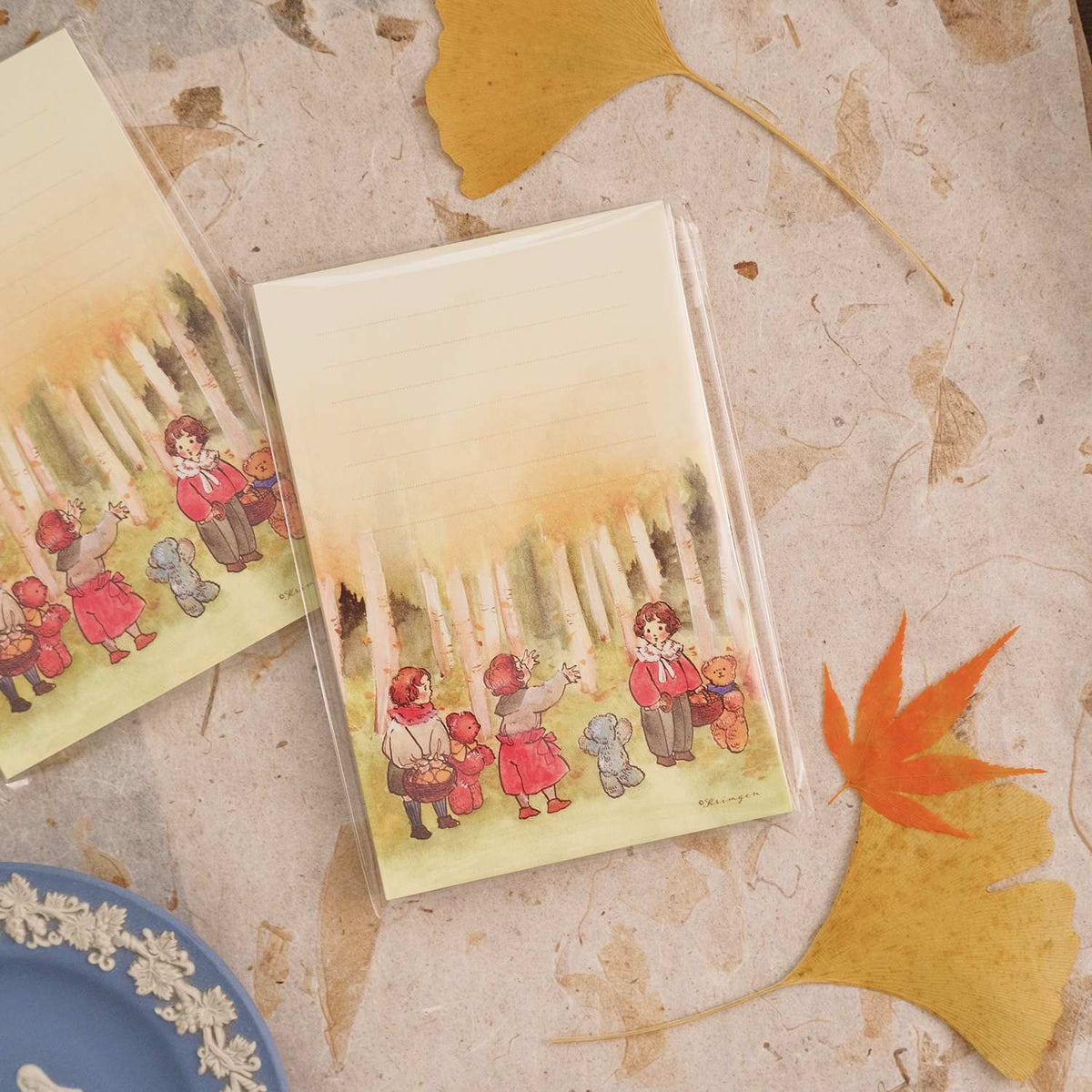 Krimgen Memo Pad - Three Kids in Autumn Woods