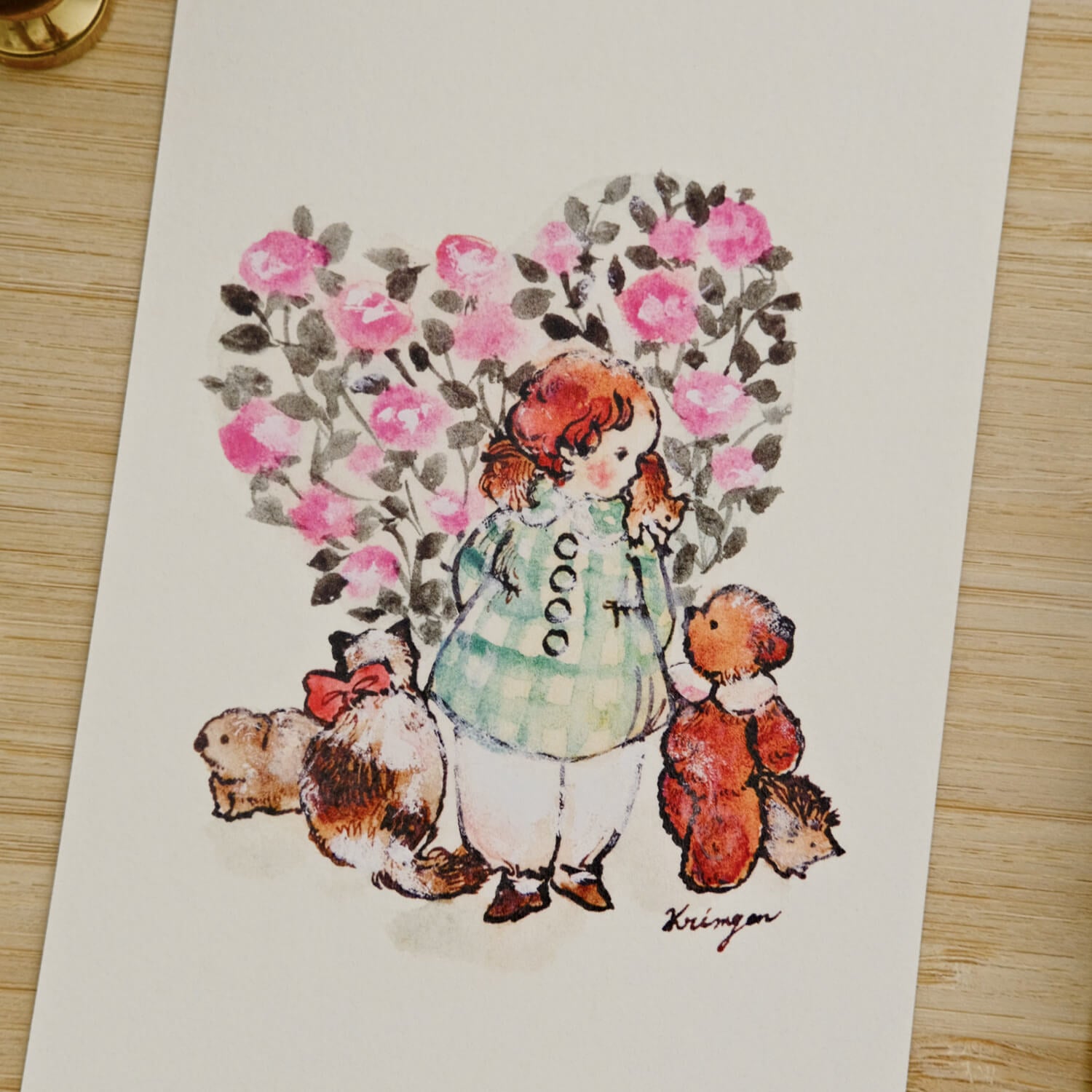 Krimgen Postcard – Red Roses