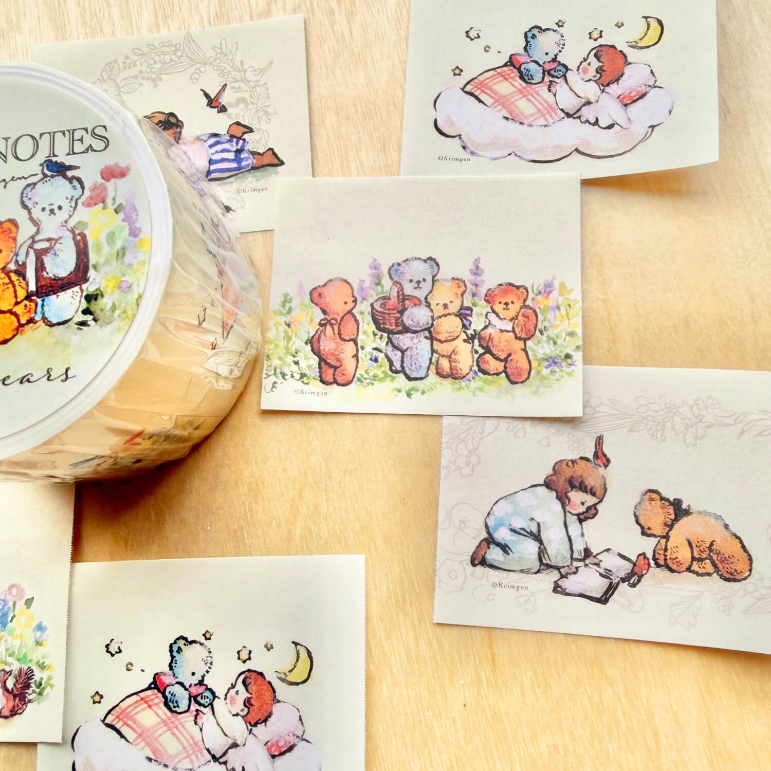 Krimgen Roll Sticky Notes – Teddy Bears