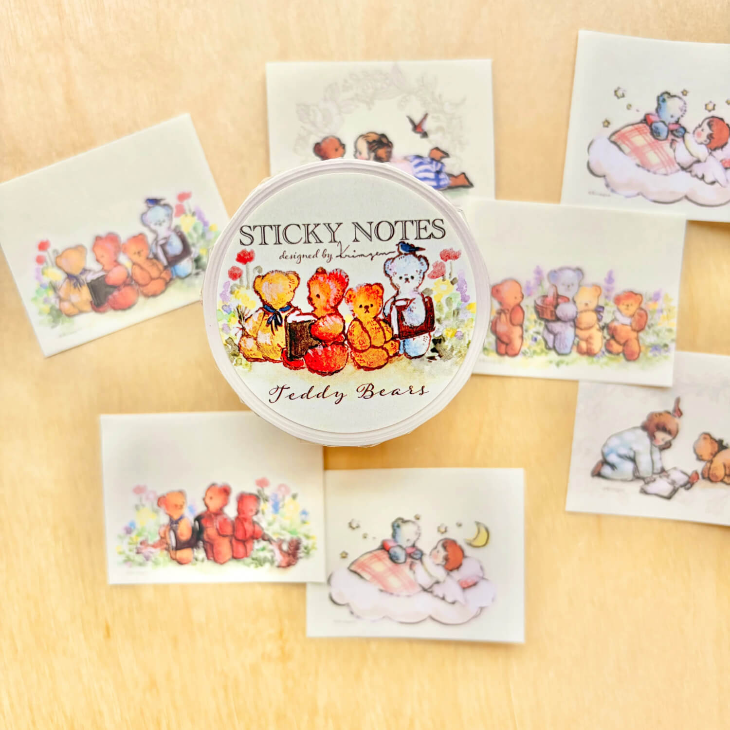 Krimgen Roll Sticky Notes – Teddy Bears